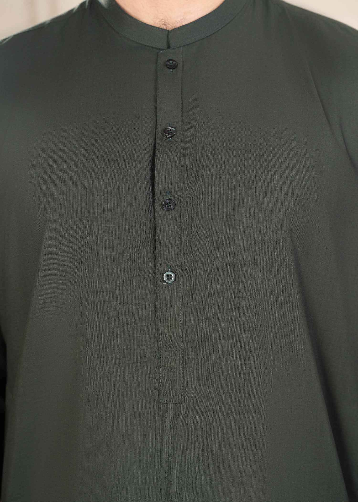 wash & wear Shalwar Kameez in Forest green