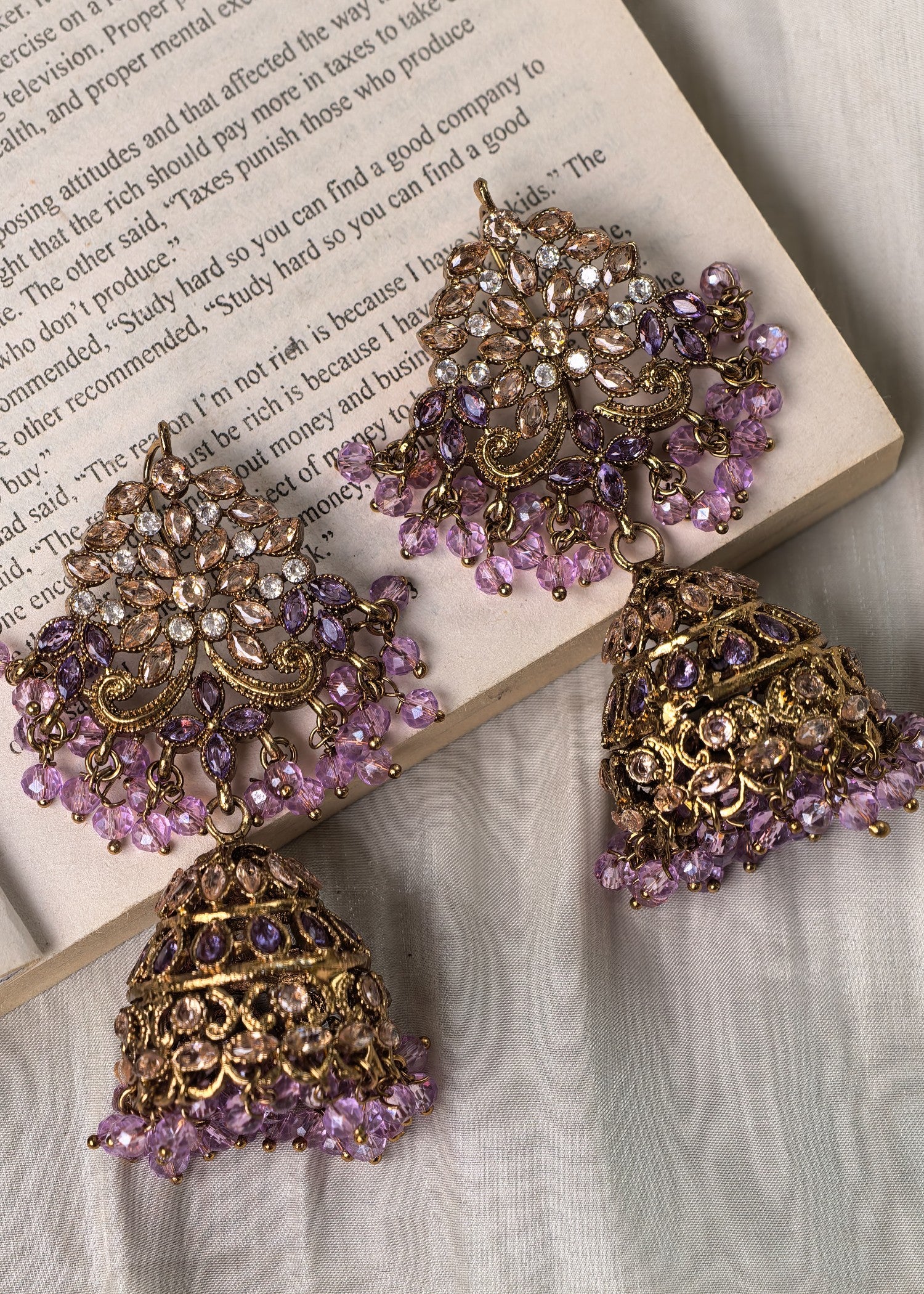 Earrings in Purple Color by - Trendy Women Earrings PLF1973