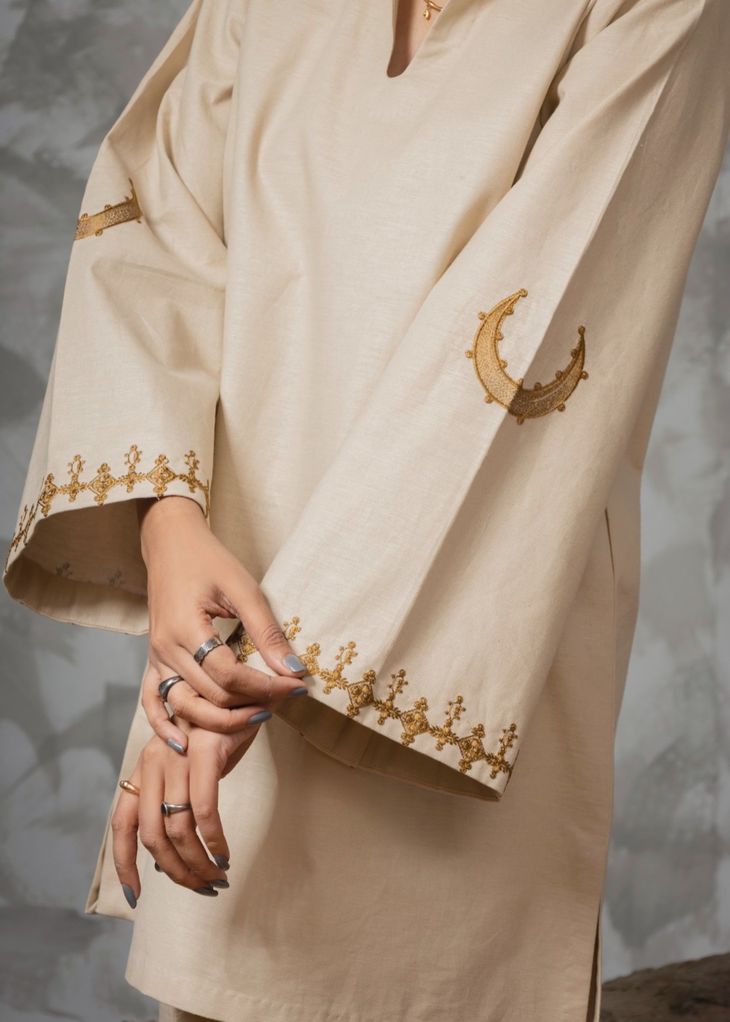 blended linen Co Ord Sets in Wheat, tawny brown