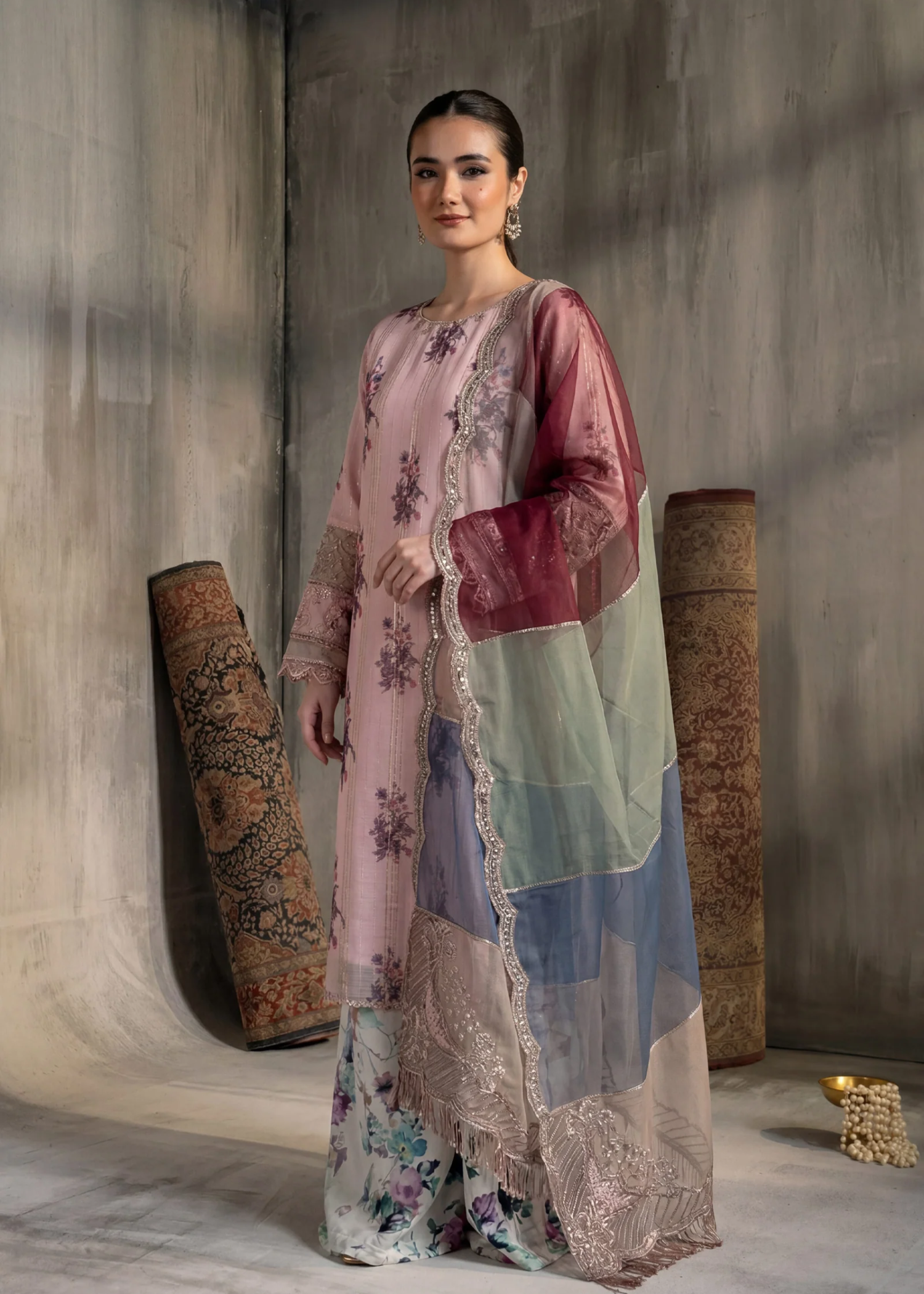 manaar Kurta Set in Pink