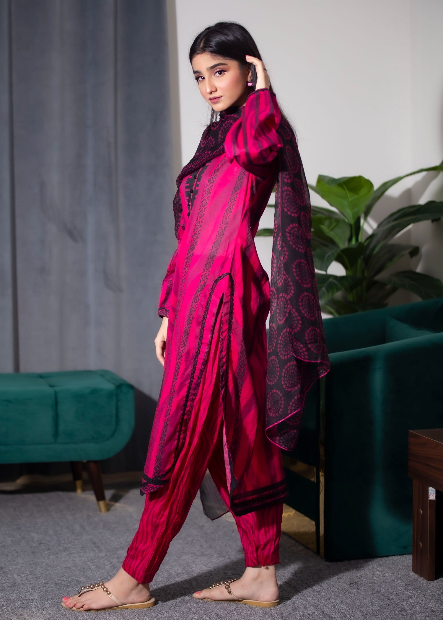 lawn Unstitched in Lusty gallant