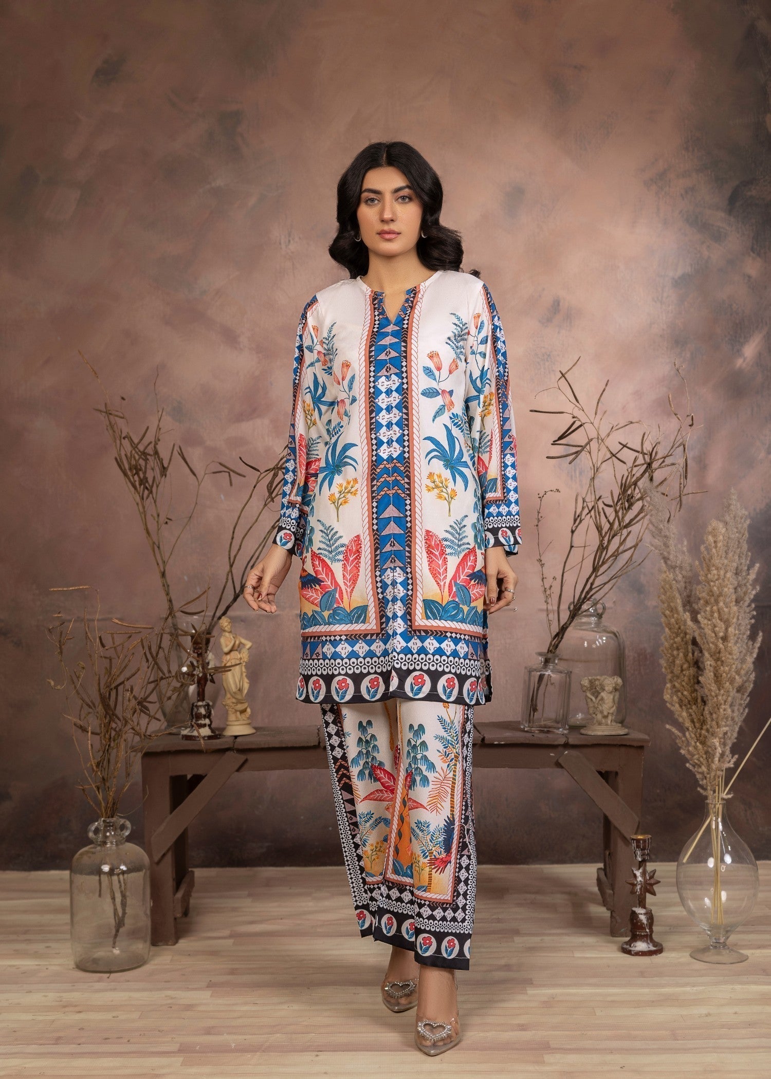 polyester crepe Co Ord Sets in White