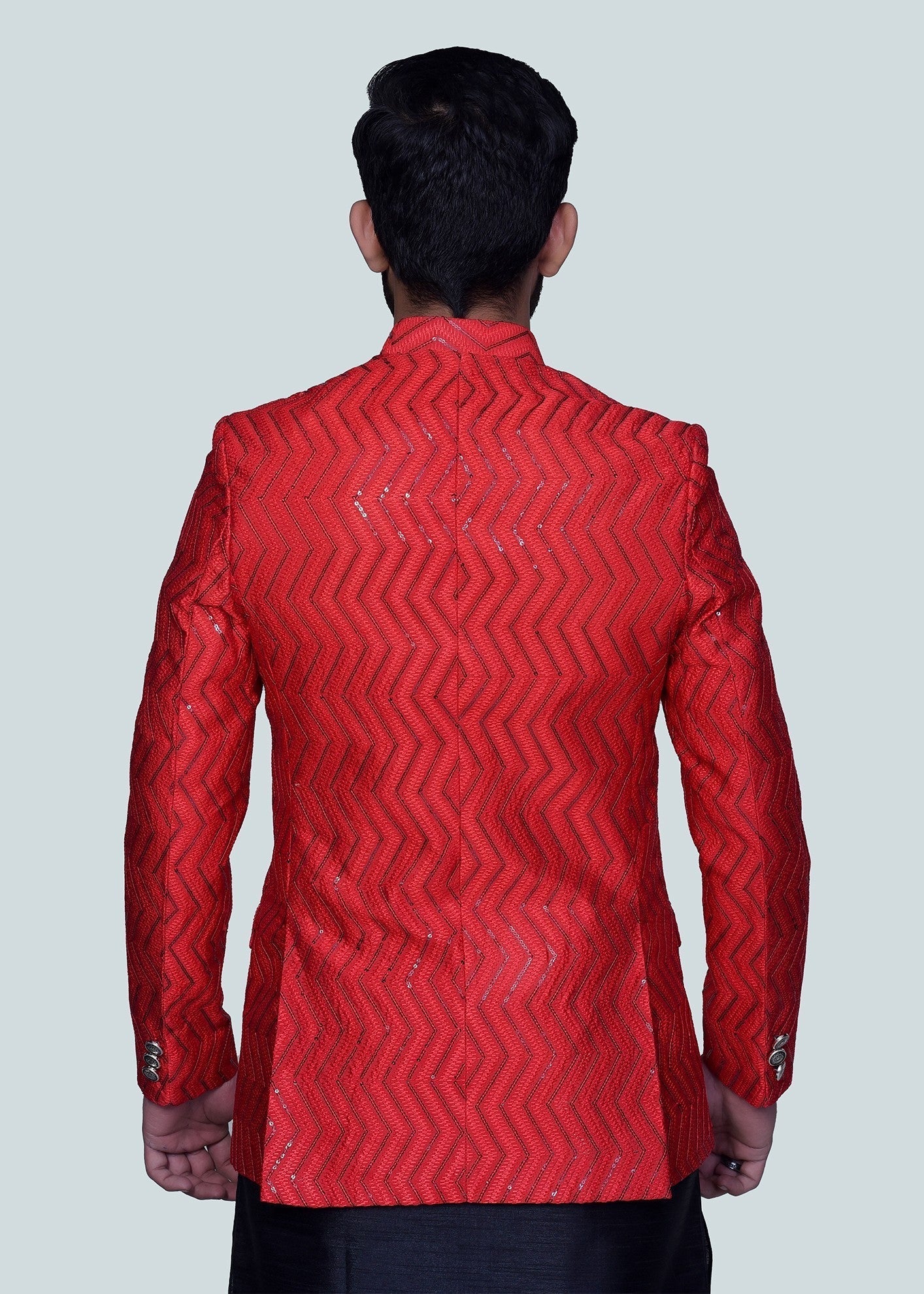 silk Prince Coat in Red