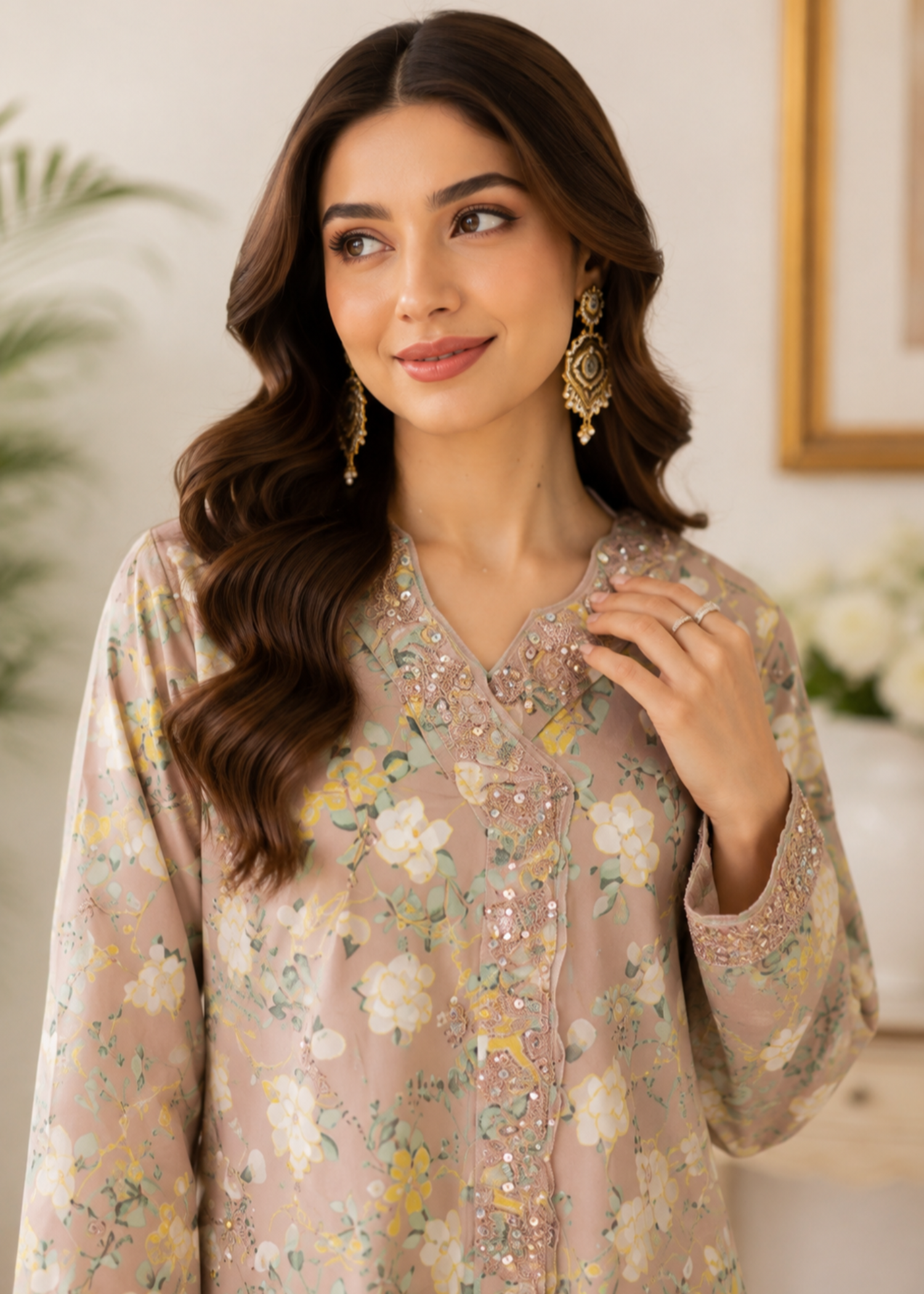 net Angrakha in Camel brown