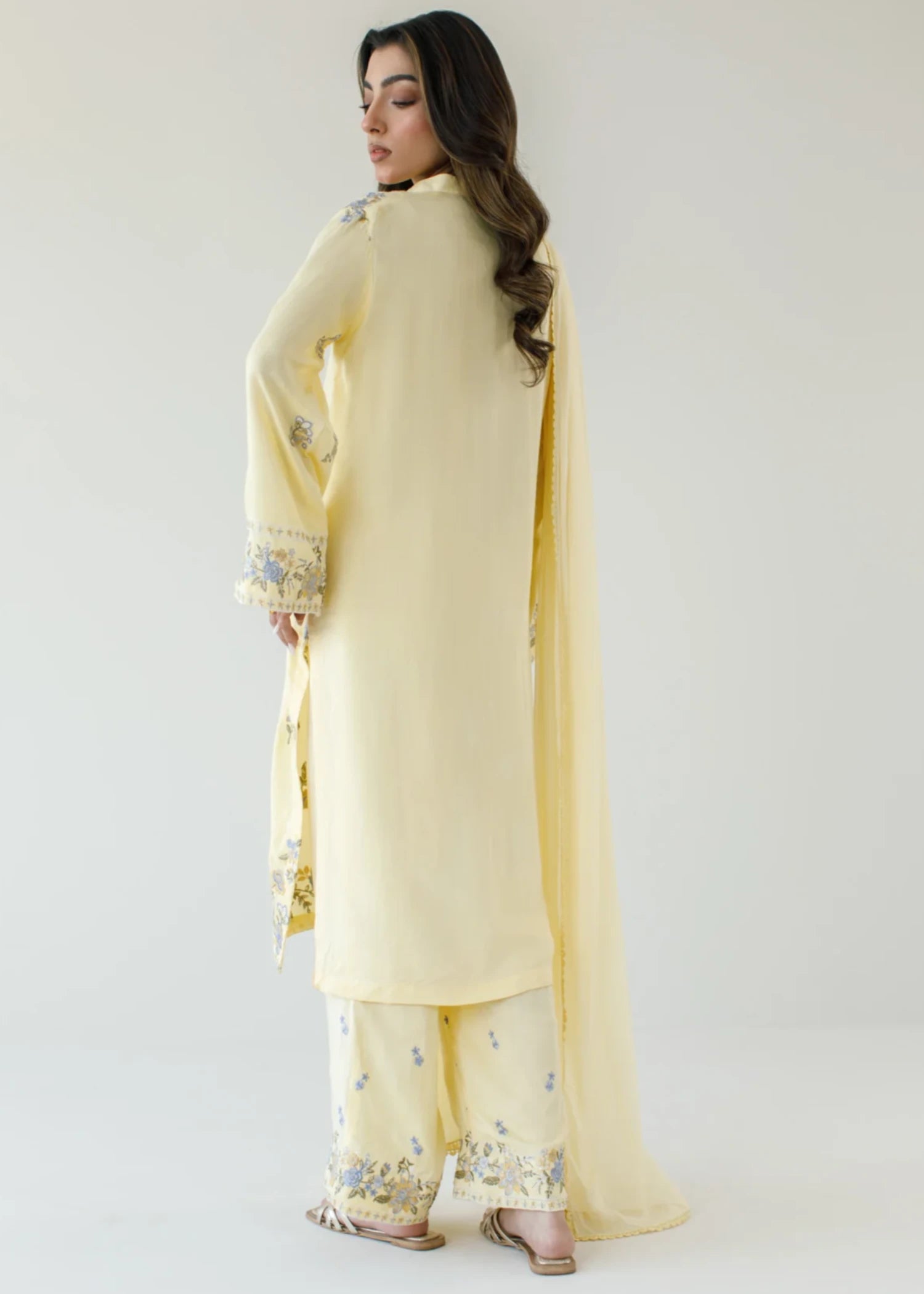 raw silk Kurta Set in Butter