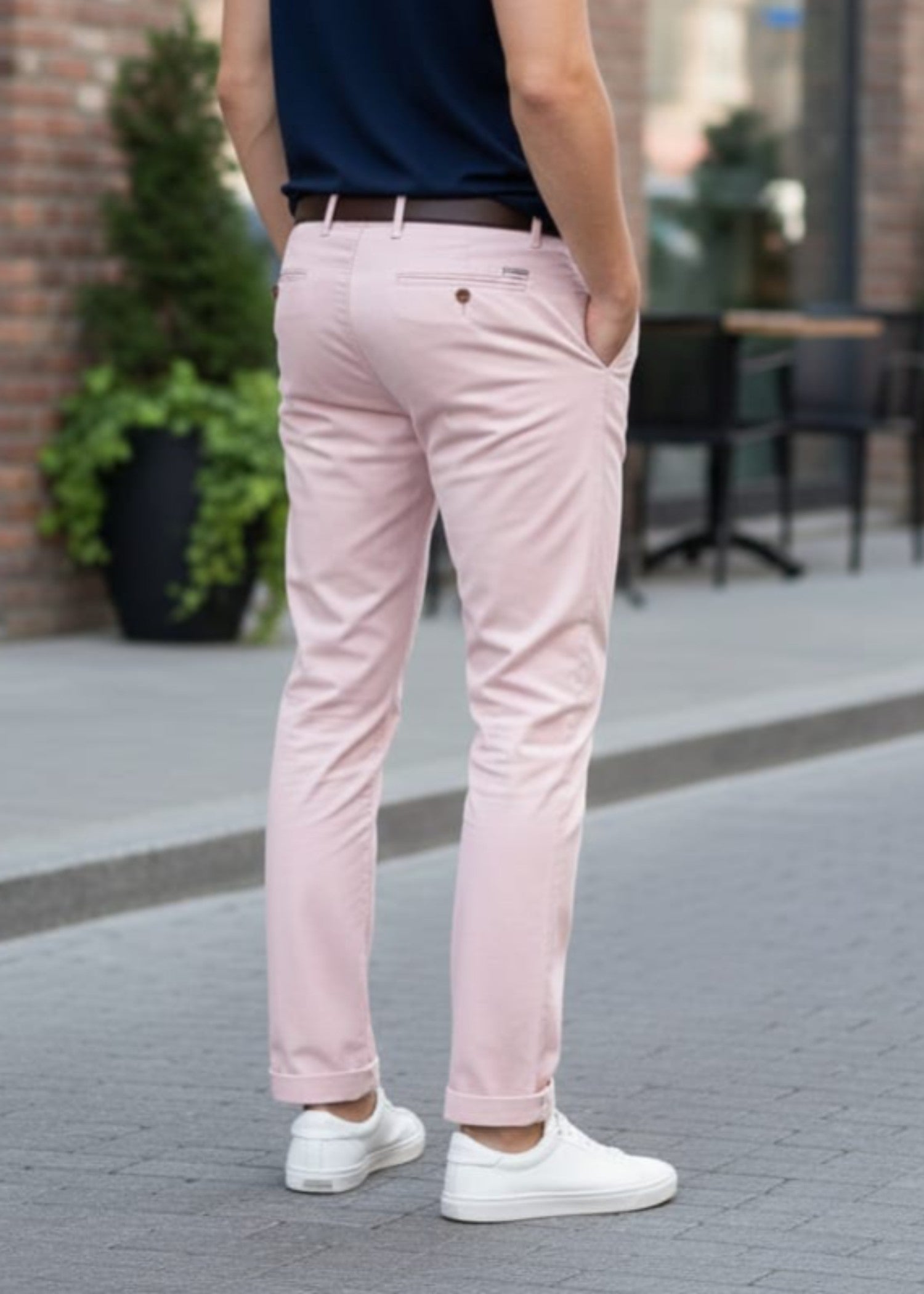 cotton Pants in Tea rose pink