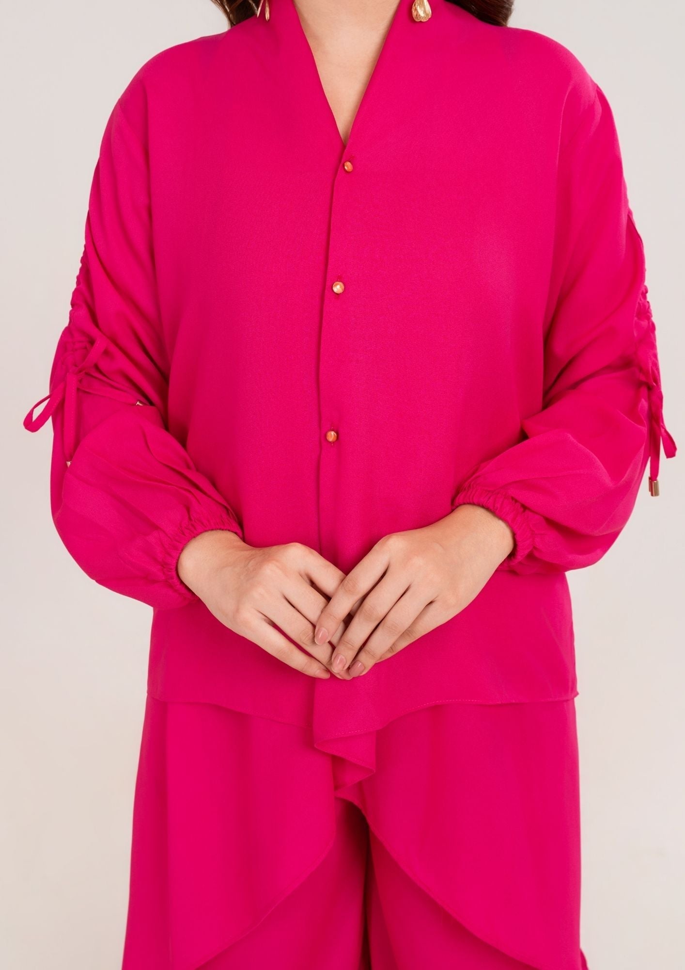 georgette Co ord Sets in Hot pink