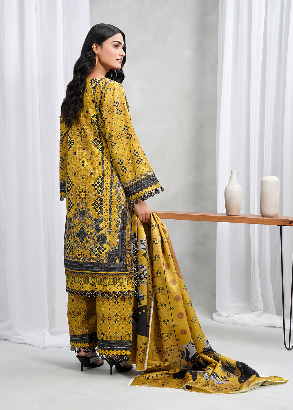 suiting Kurta Set in Mustard