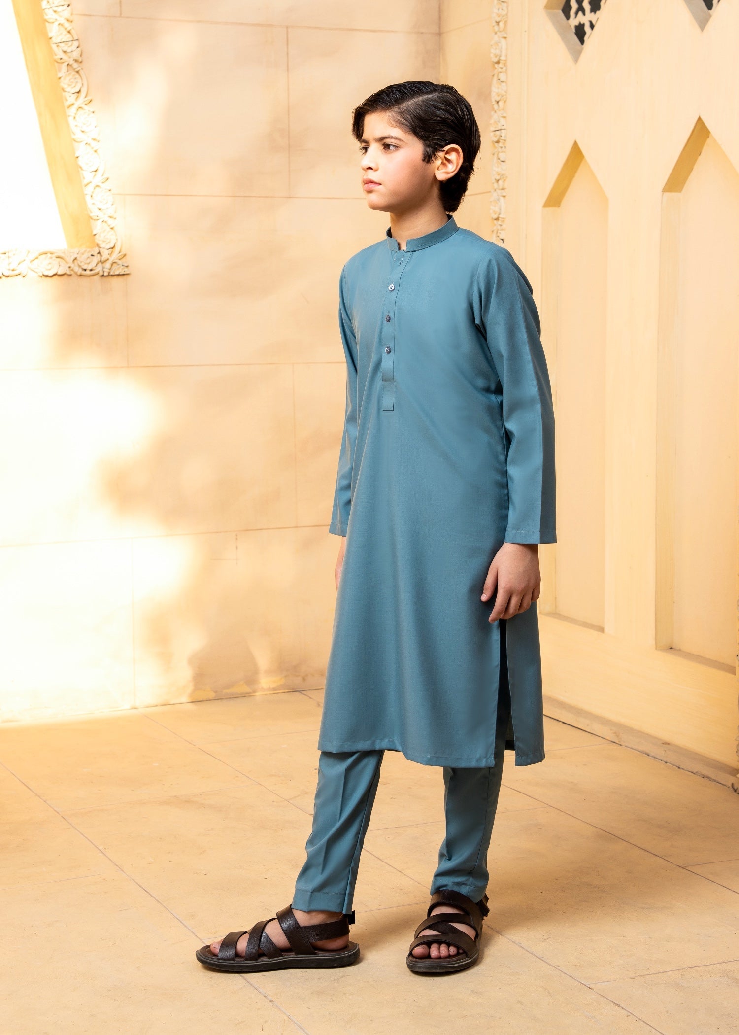 wash & wear Kurta Set in Sky blue