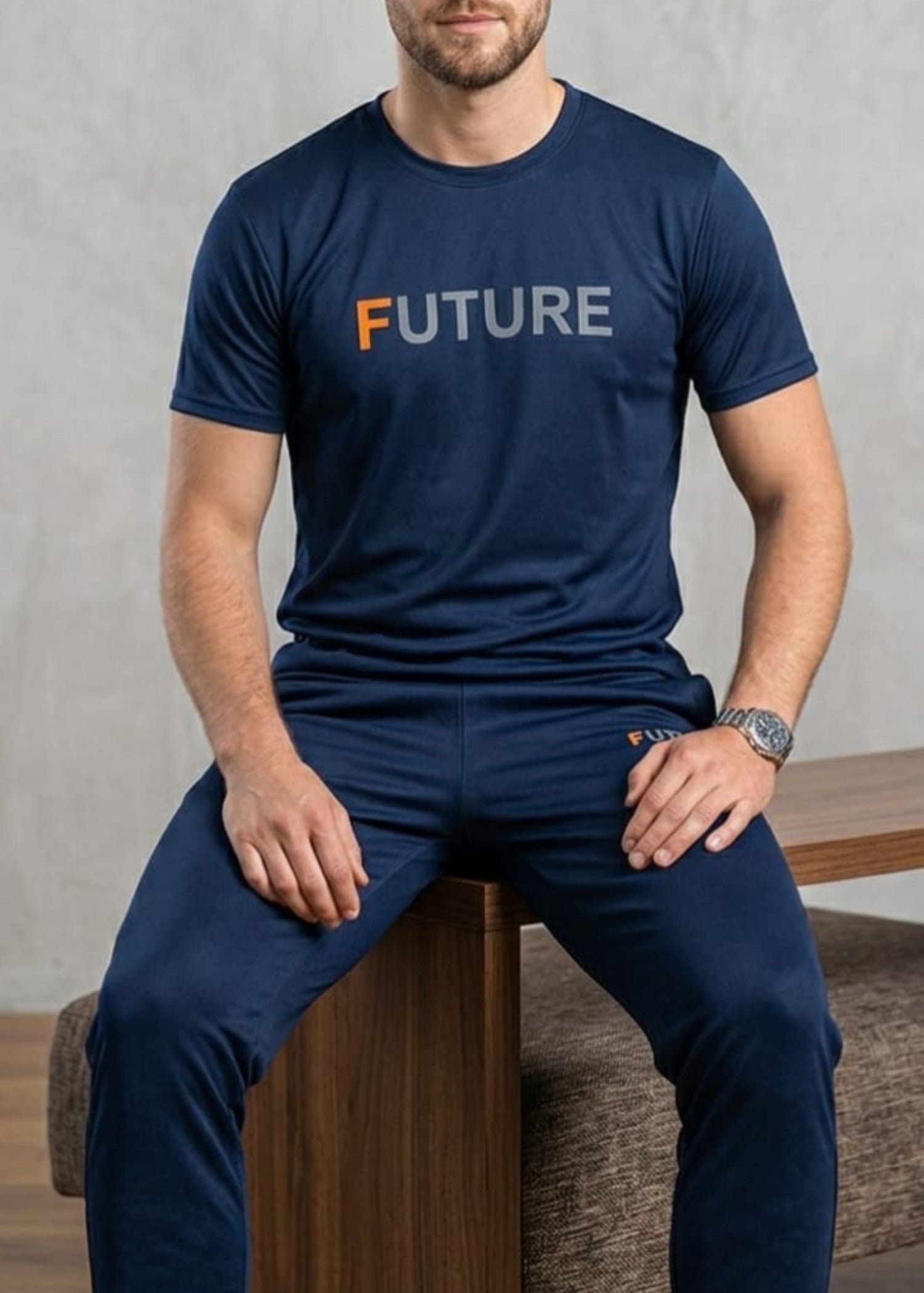 jersey knit Tracksuit in Blue