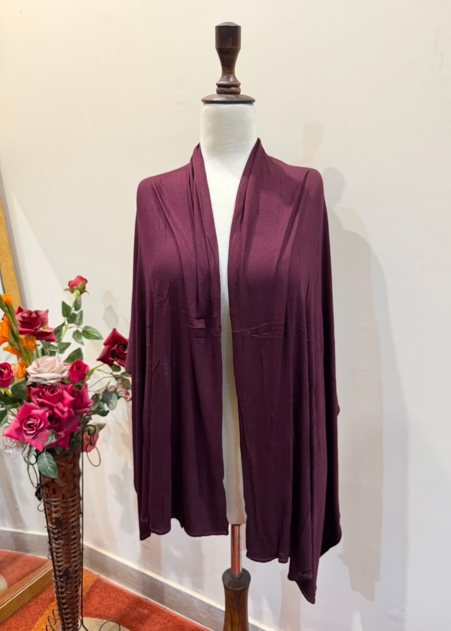 jersey knit Hijab in Burgundy