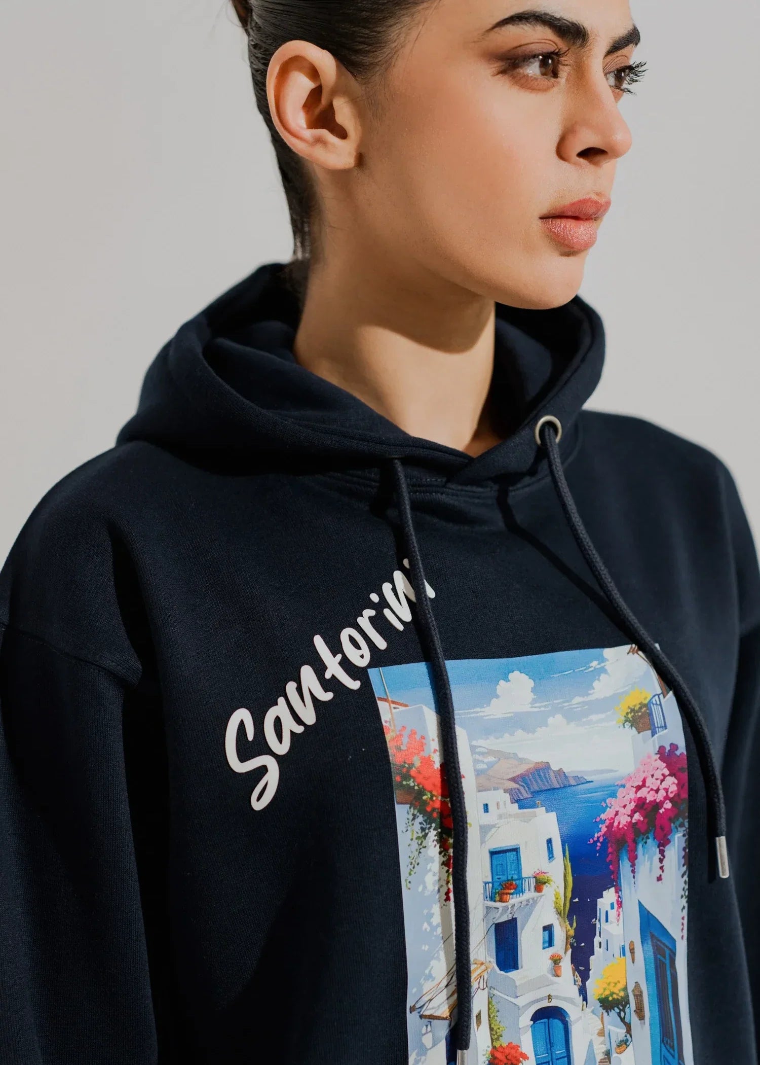 fleece Hoodie in Navy blue