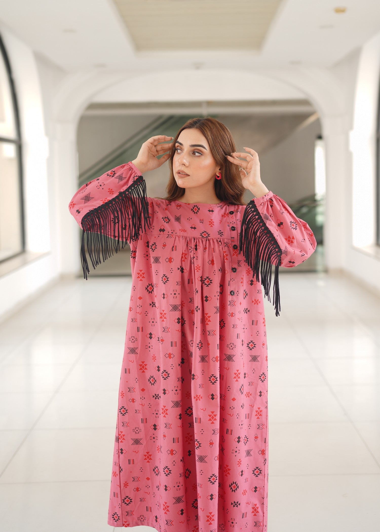 cotton Pishwas in Blush