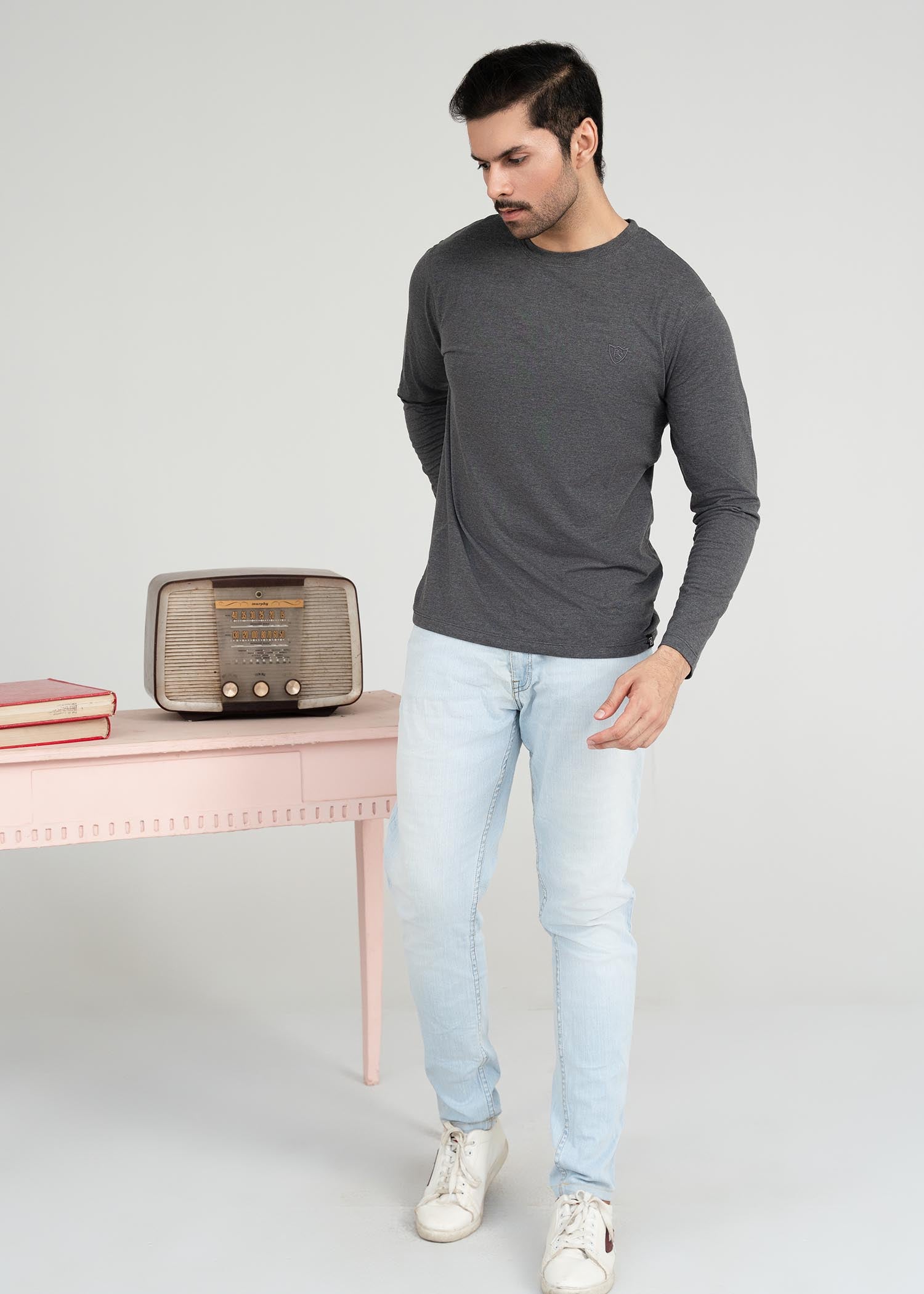 spandex T Shirt in Grey