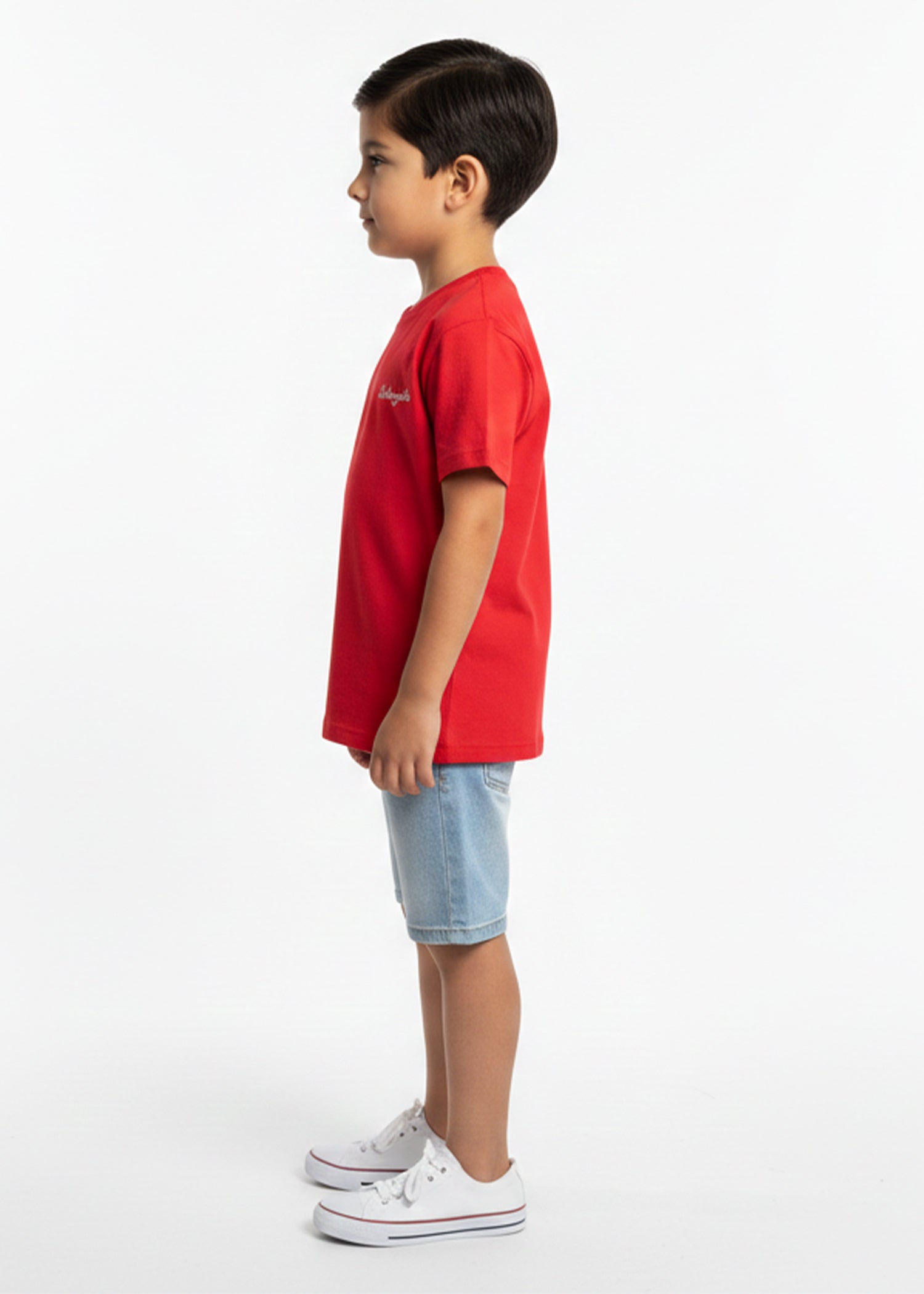 single jersey knit T Shirt in Red
