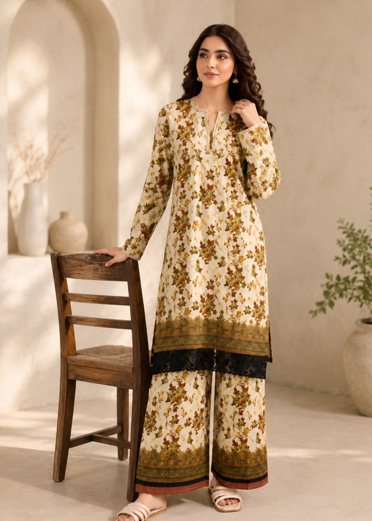 linen Co Ord Sets in Wheat