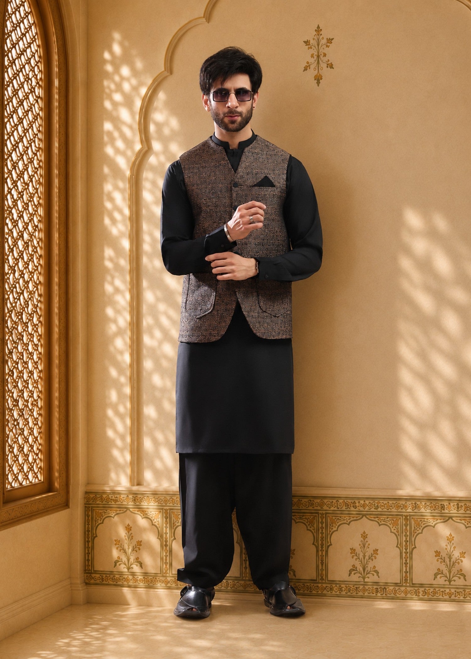 suiting Waistcoat in Mocha brown