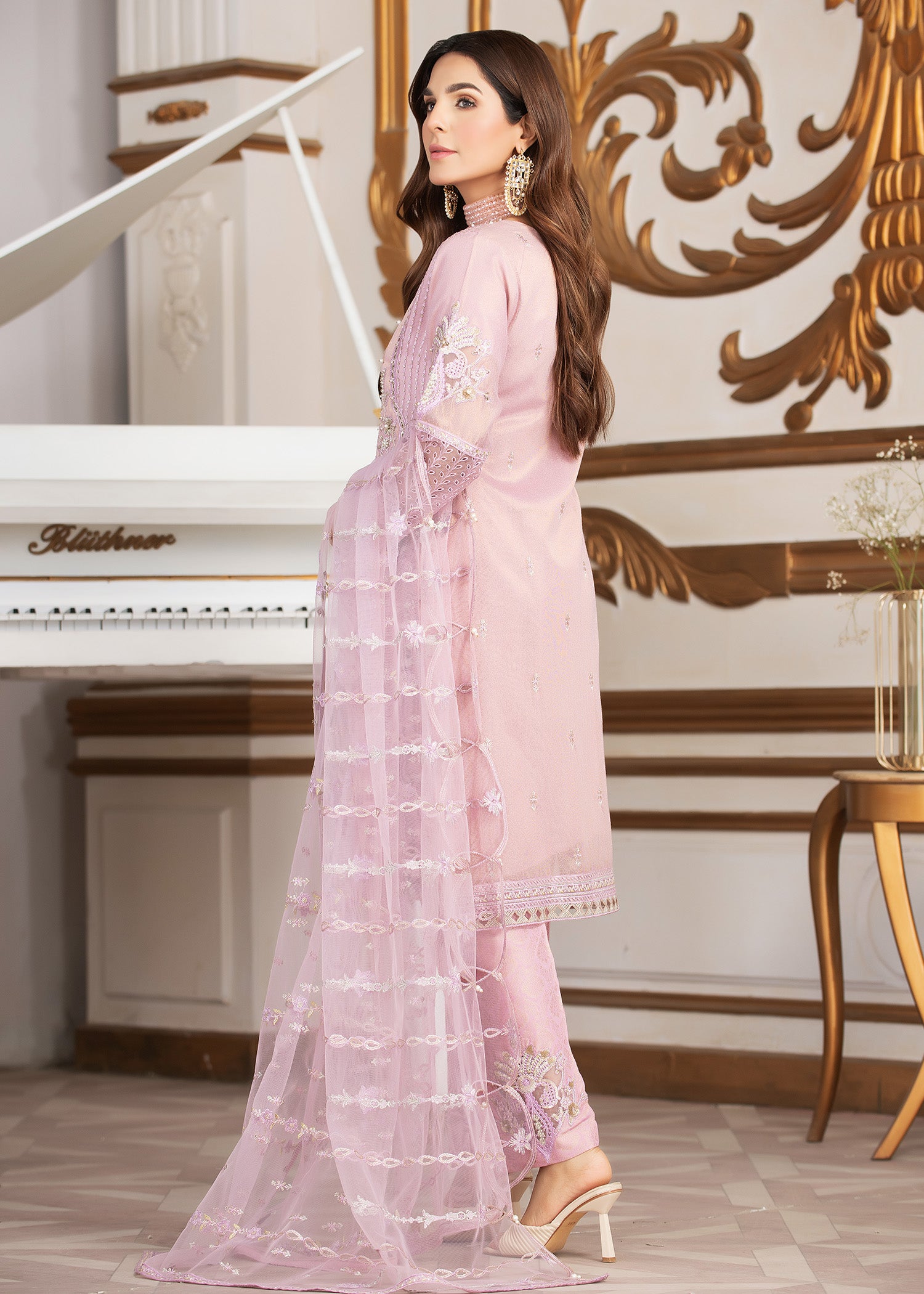 masuri Kurta Set in Lilac
