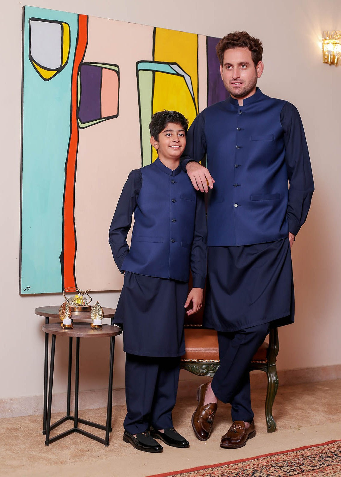 suiting Waistcoat in Royal blue