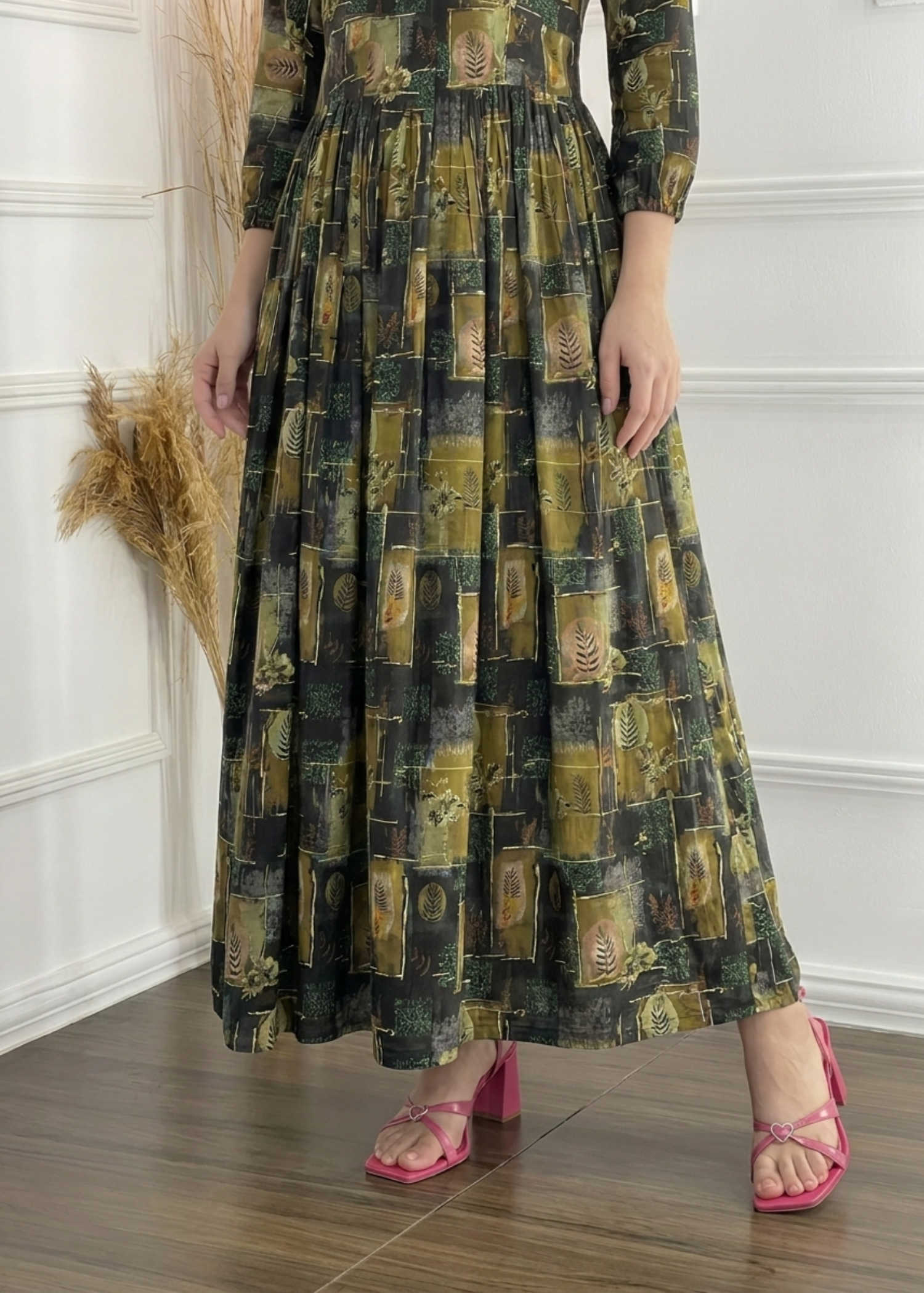 lawn Maxi in Dark green