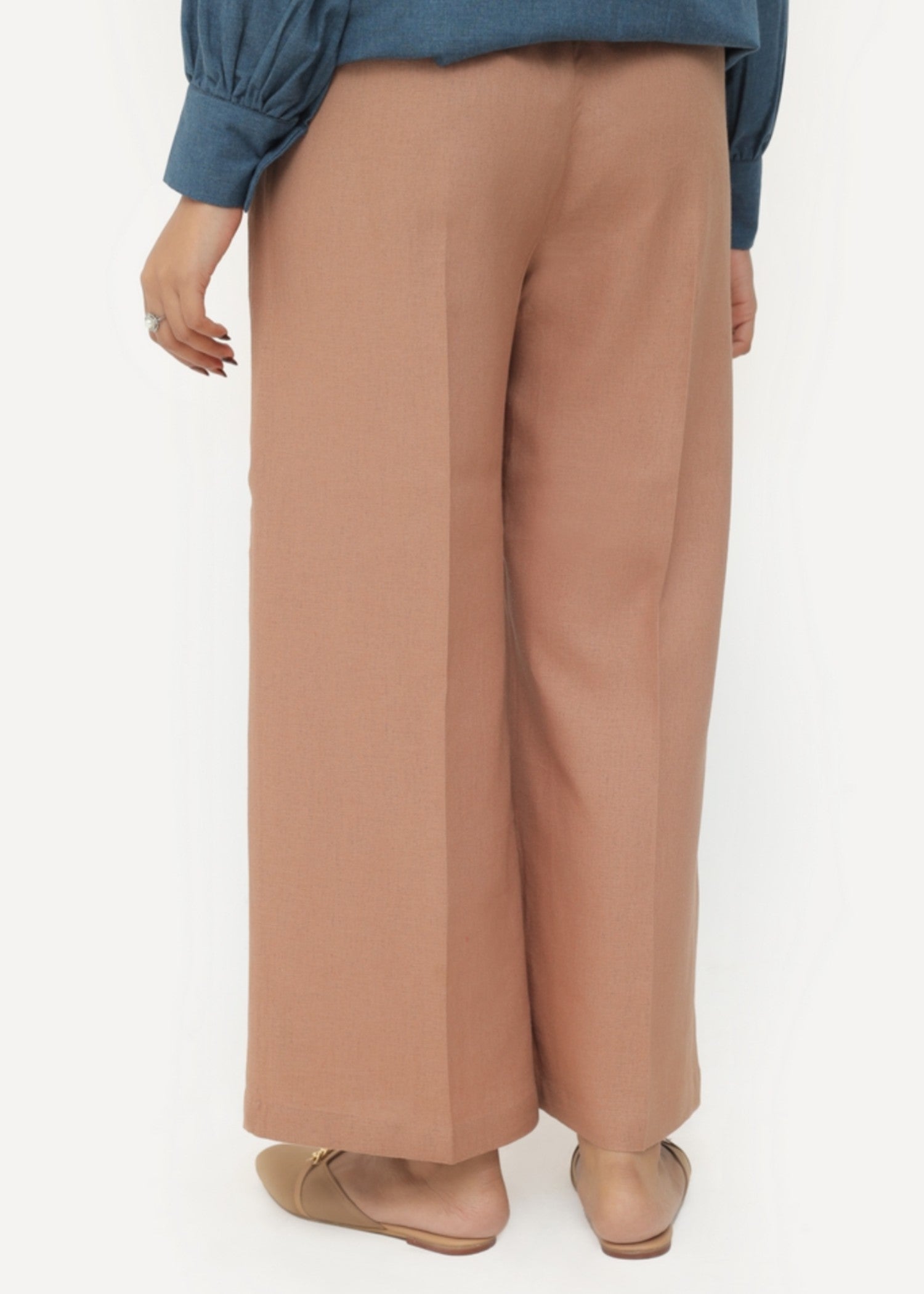 polycotton Trousers in Sand brown