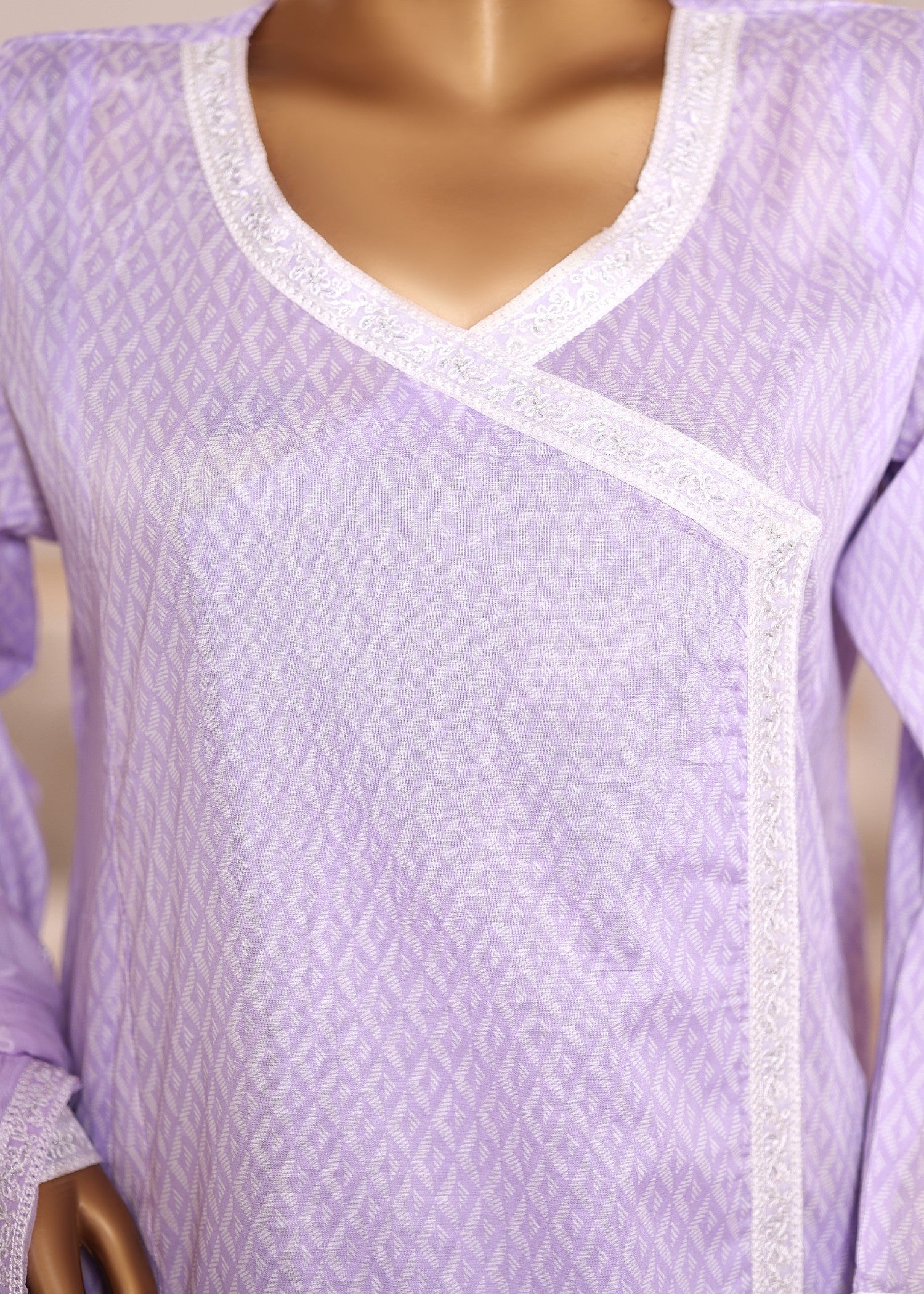polycotton Angrakha in Lilac