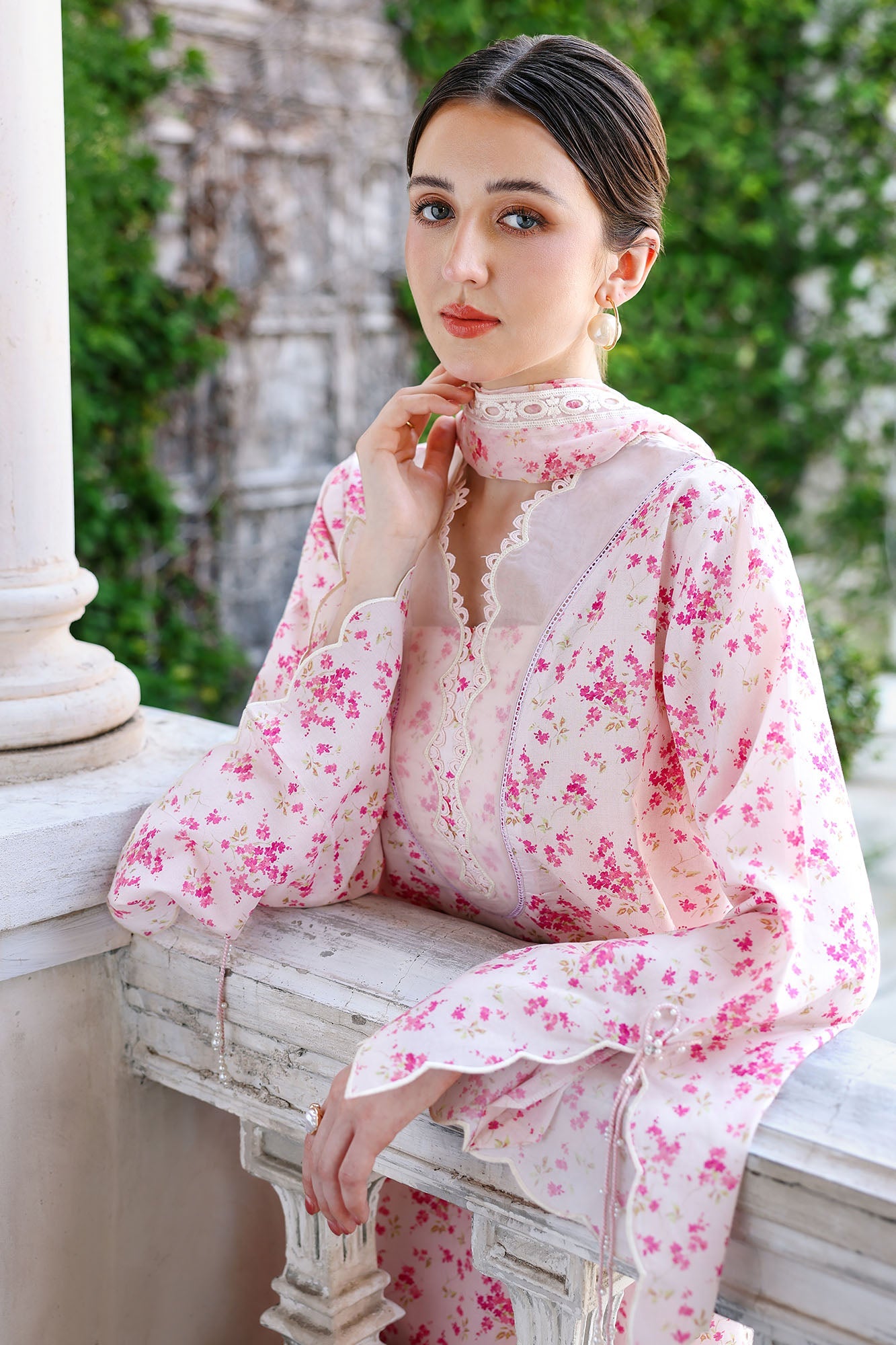 Eid Lawn Edit – Peach Sprinkle