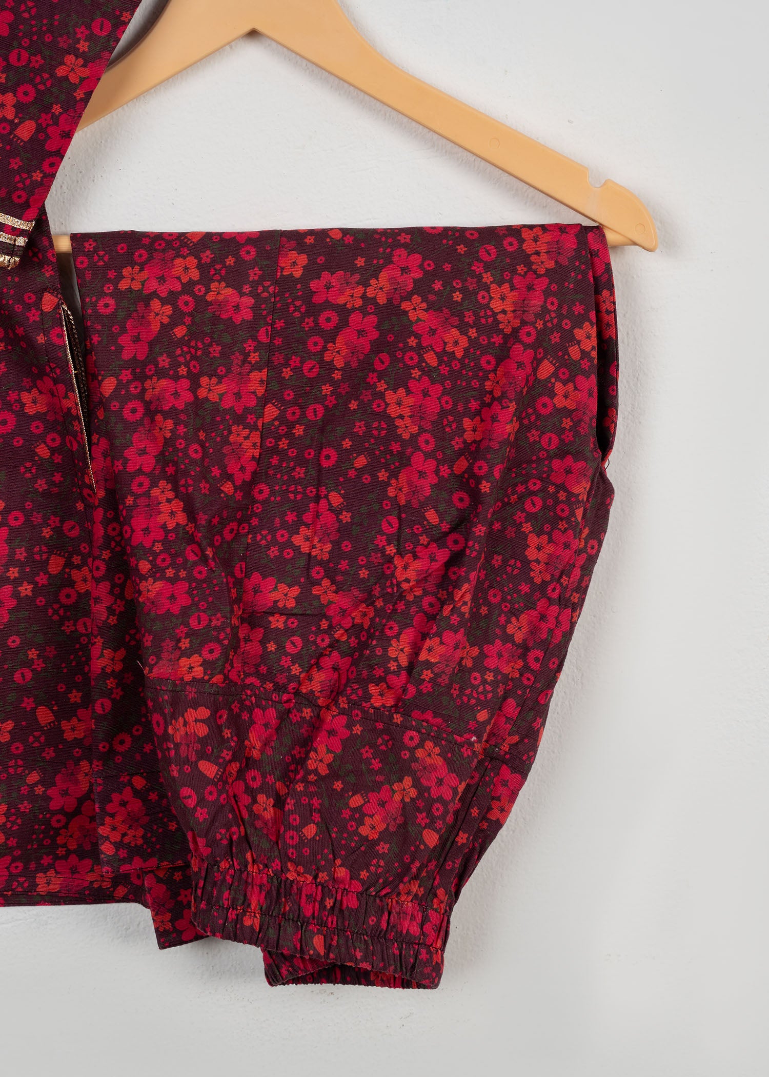 khaddar Co Ord Sets in Red, maroon