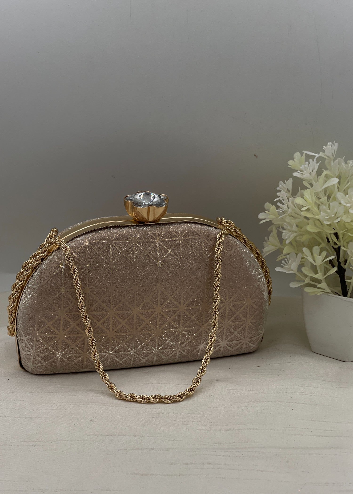 Clutch in Gold Color by - Trendy Women Clutch NBM9603