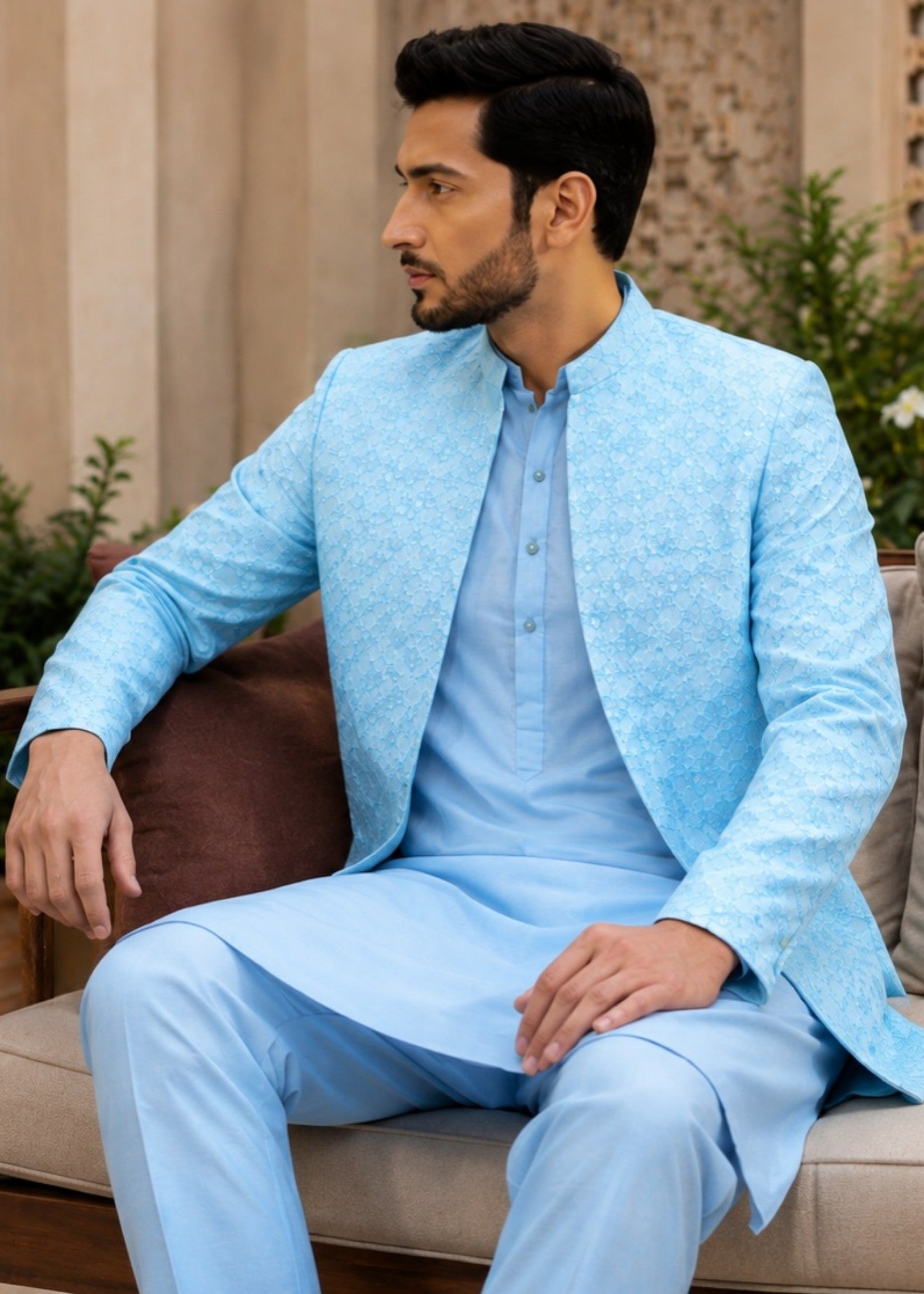 masuri Prince Coat in Sky blue