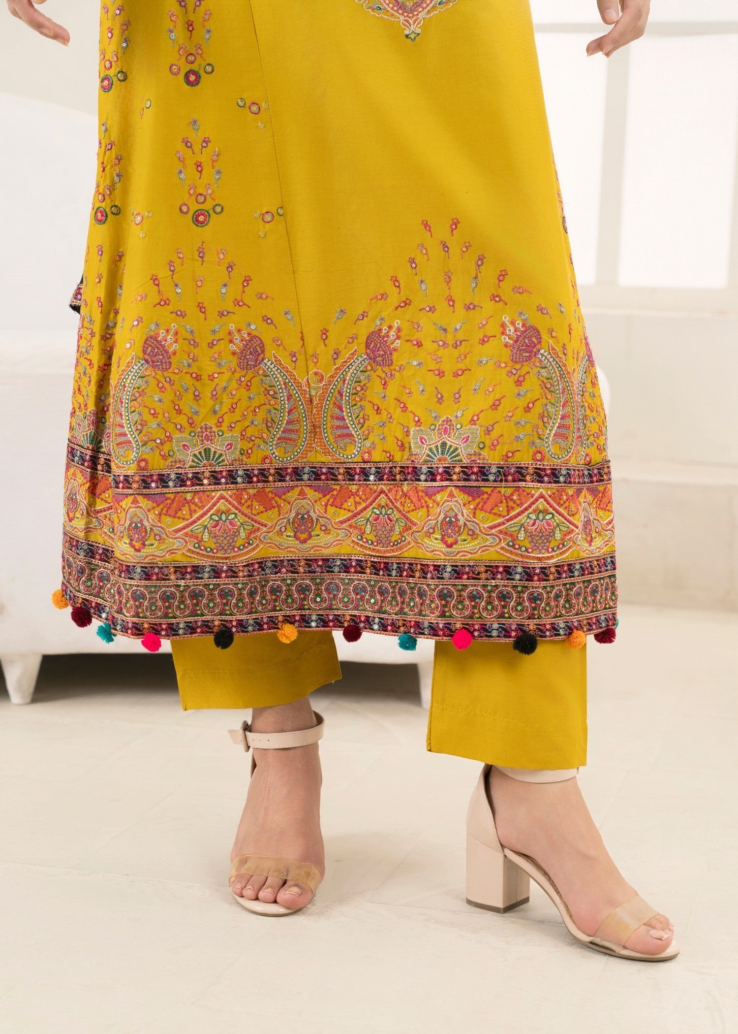 cotton Pishwas in Jasmine
