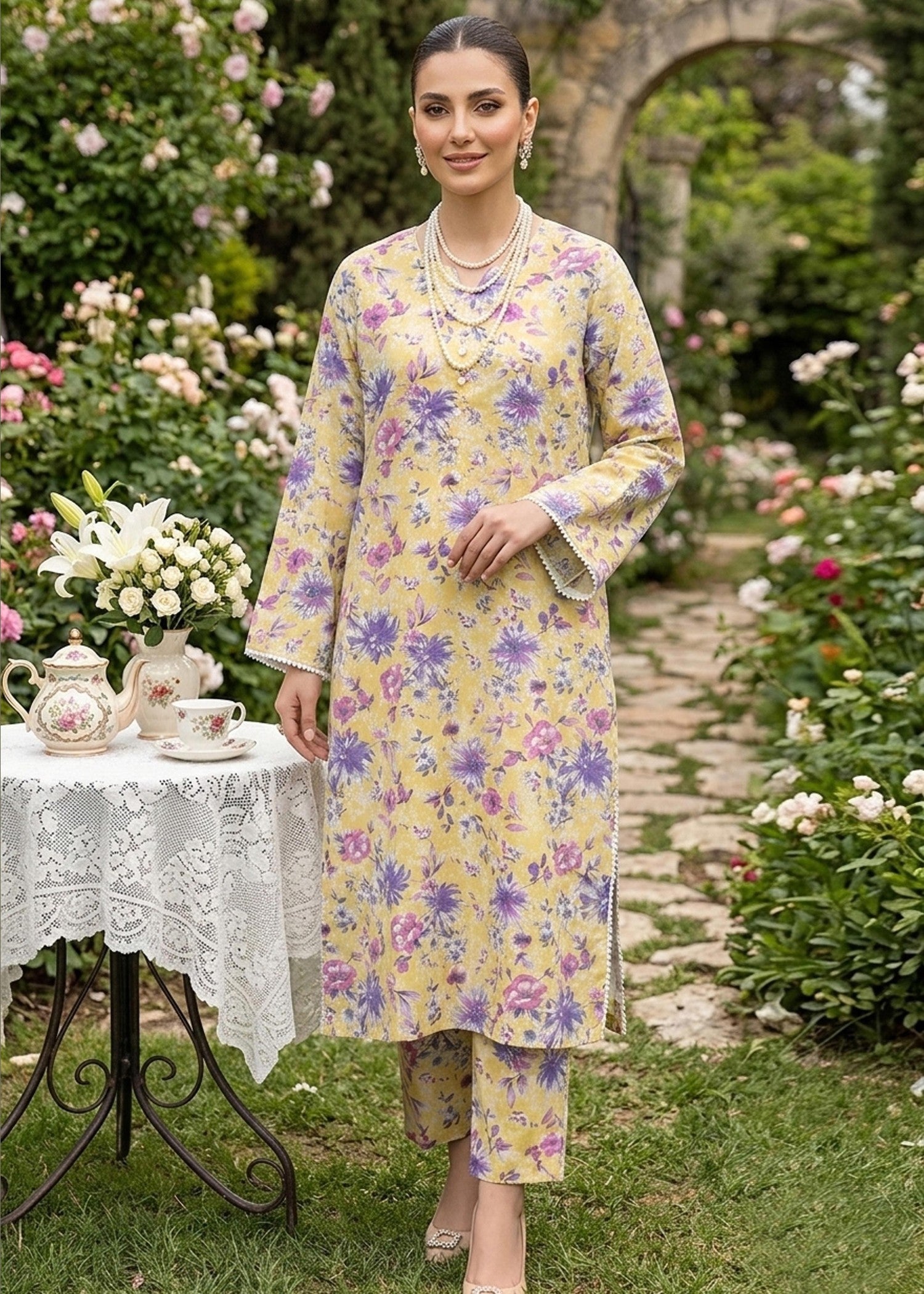 lawn Co Ord Sets in Buttercream