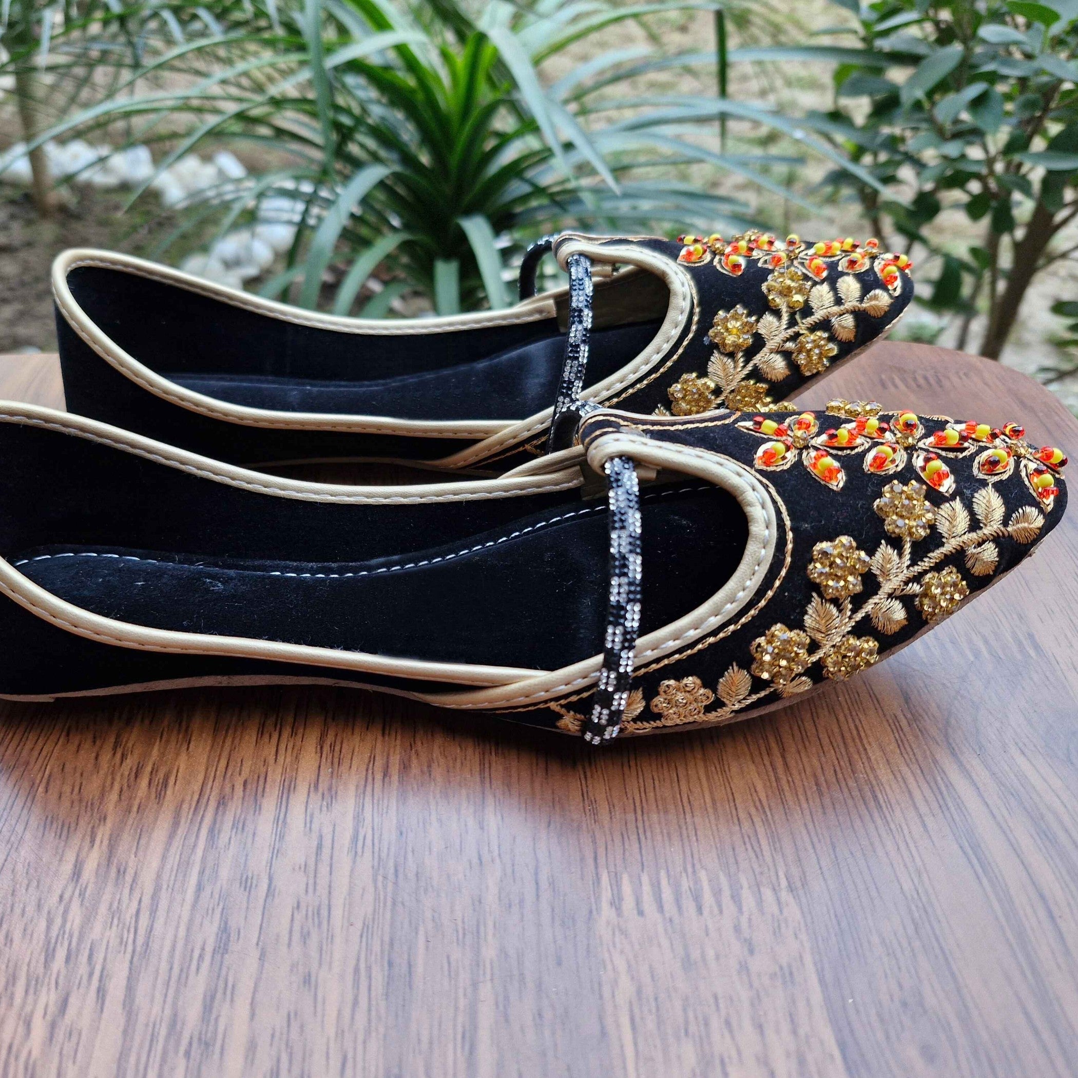 Khussa in Black by - High Quality Women Khussa EYU7730