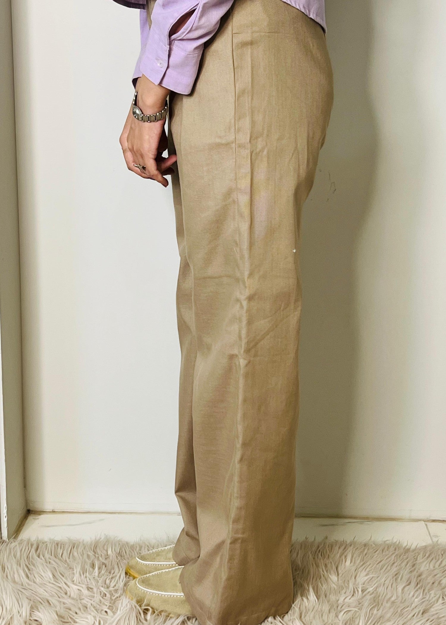 canvas Trousers in Peanut