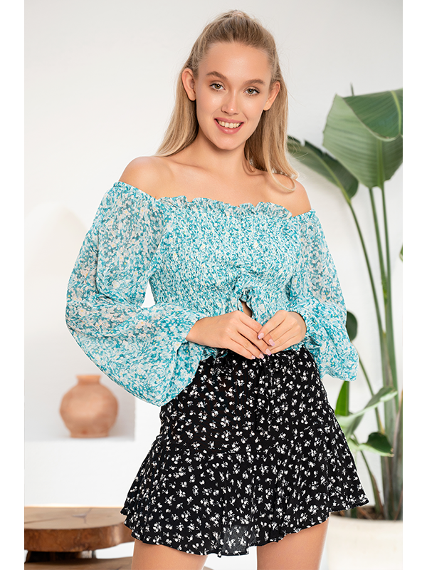 chiffon Blouse in Sky blue