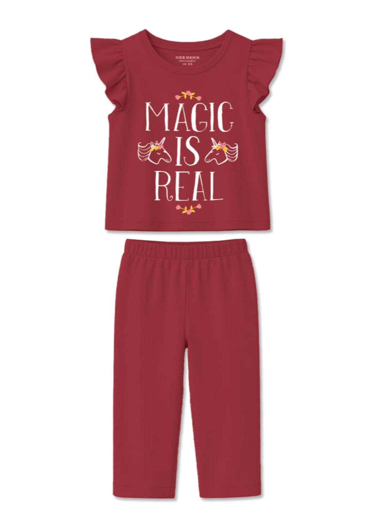 cotton T Shirt in Maroon