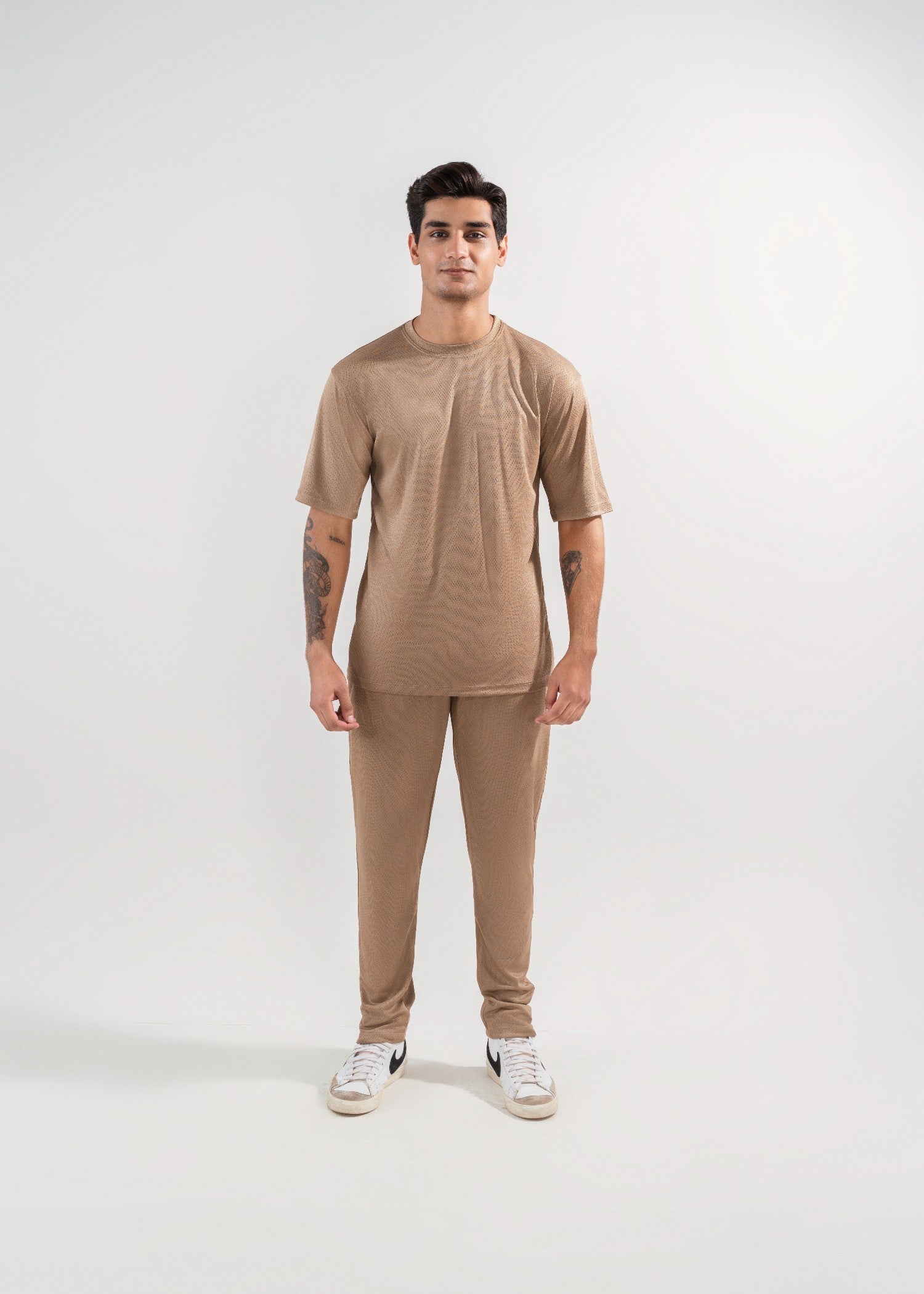 polyester Tracksuit in Tan brown