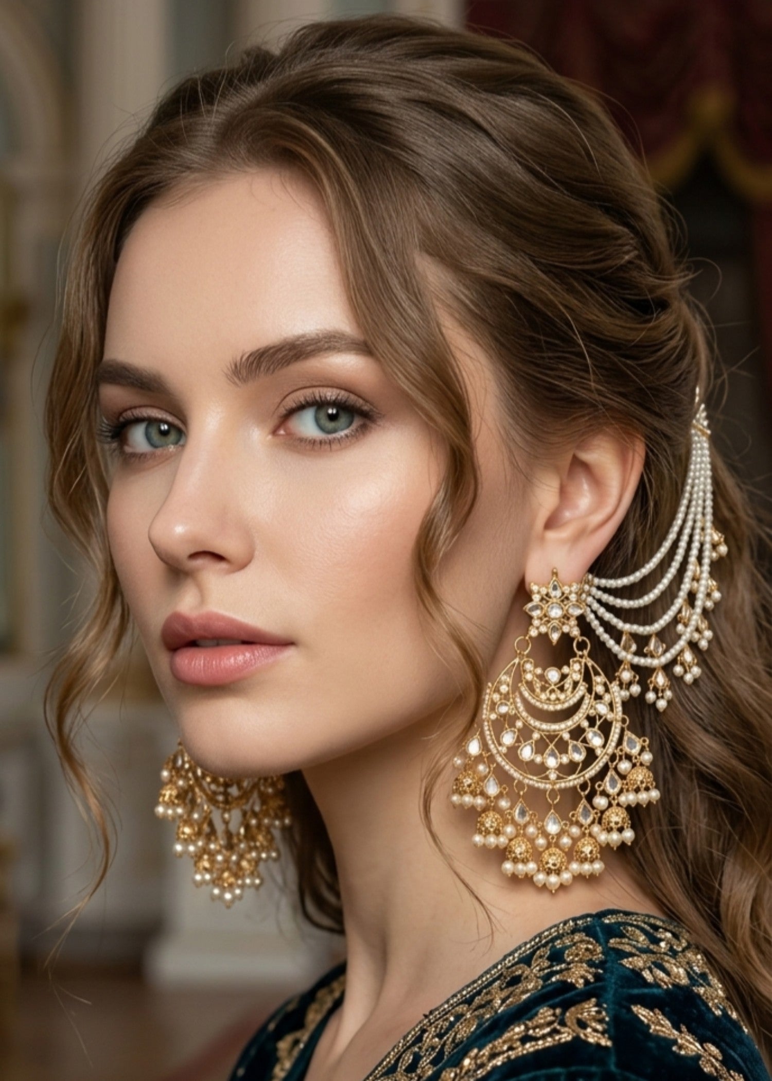 Earrings in Mari gold Color by - Trendy Women Earrings INB3993