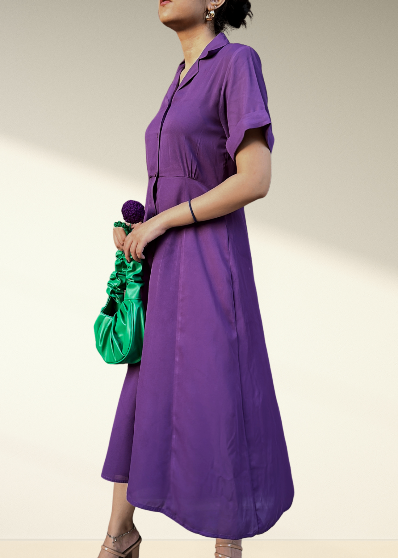 georgette Dress in Purple rain