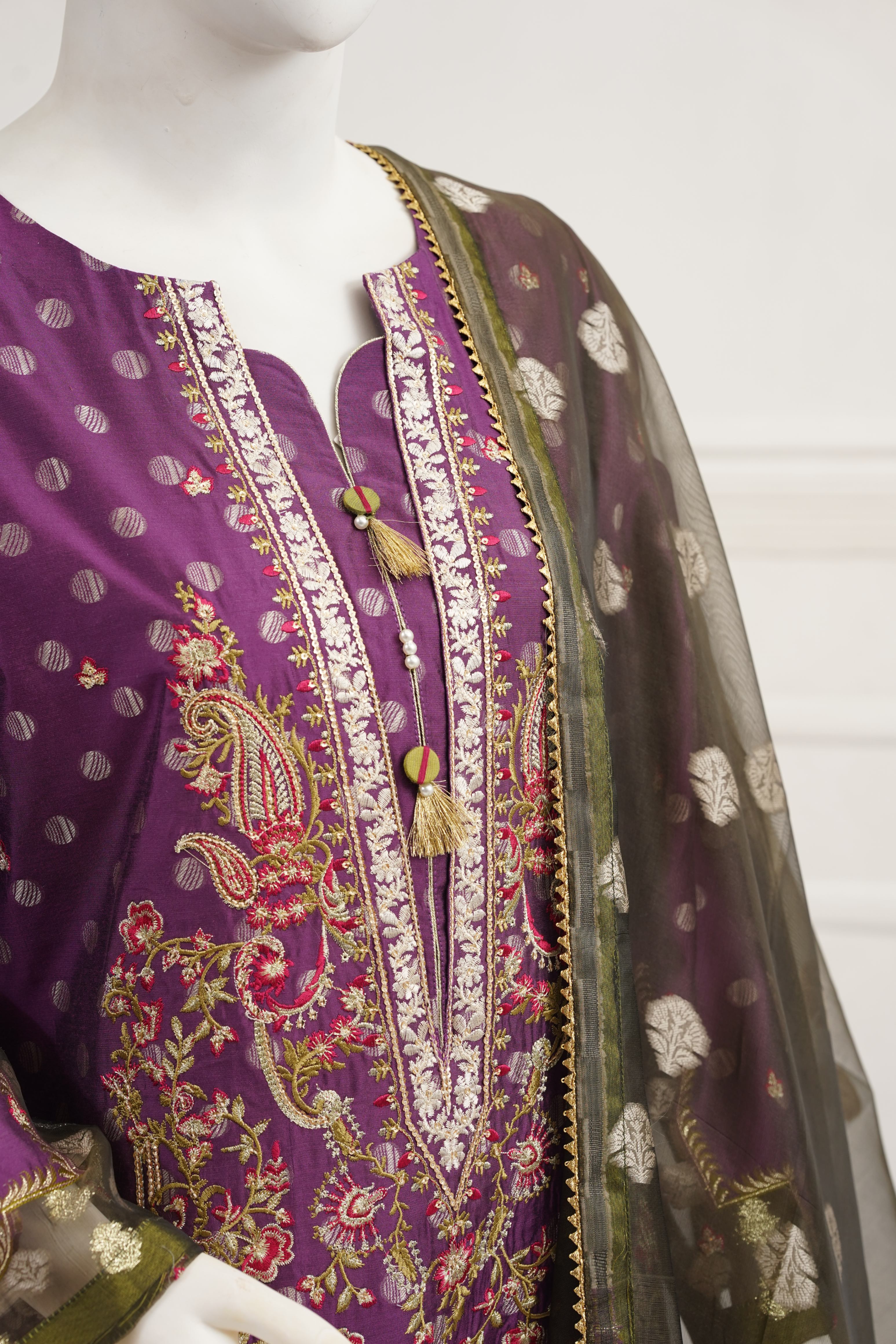 viscose Kurta Set in Purple