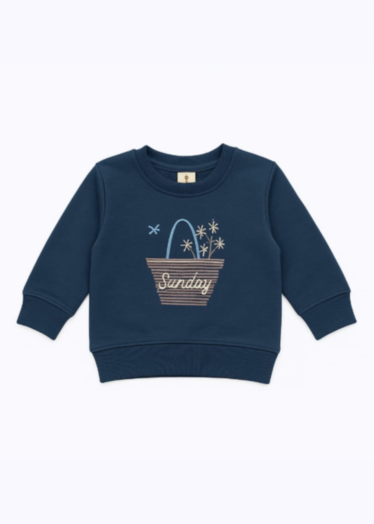 french terry Sweatshirt in Navy blue