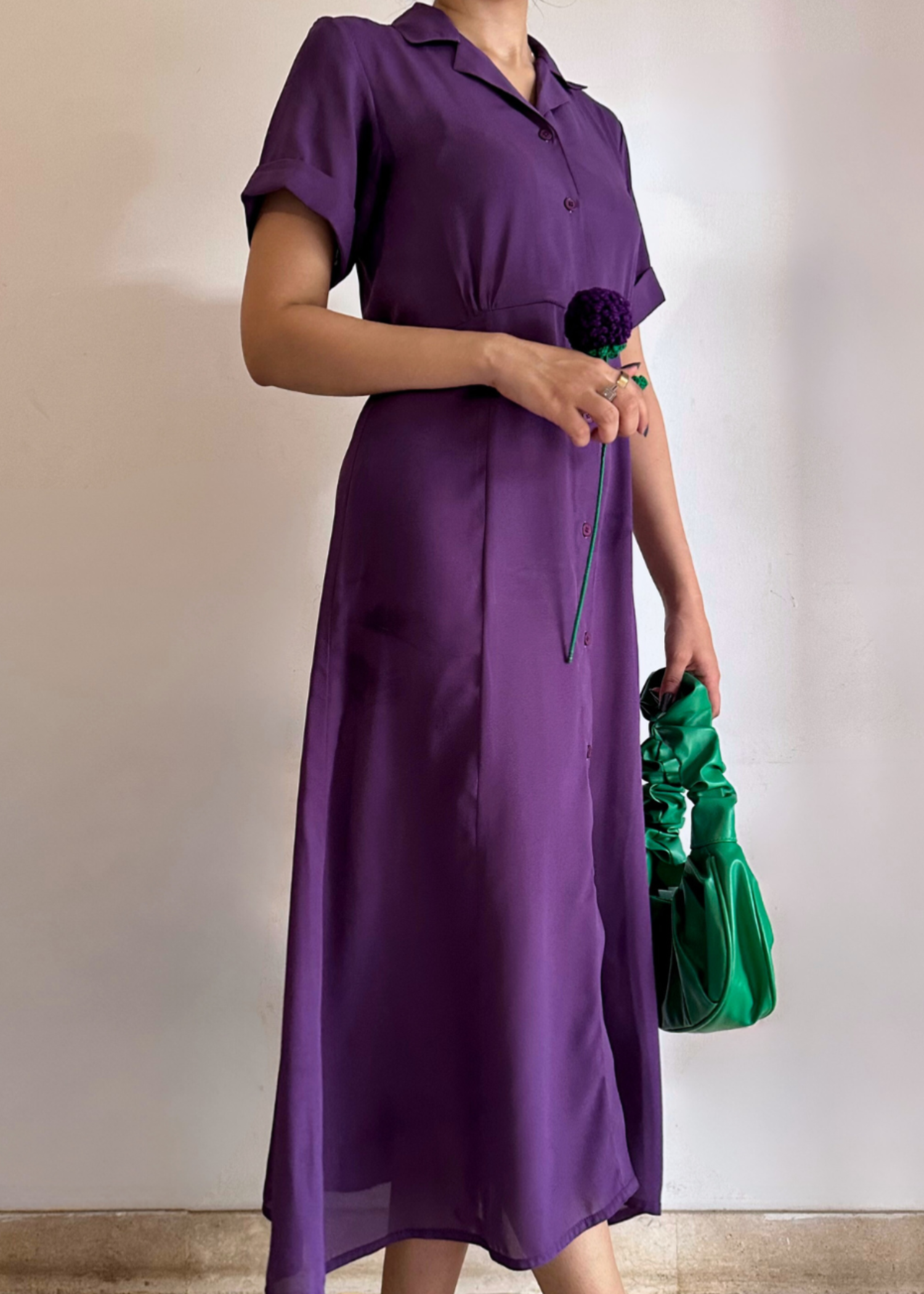 georgette Dress in Purple rain