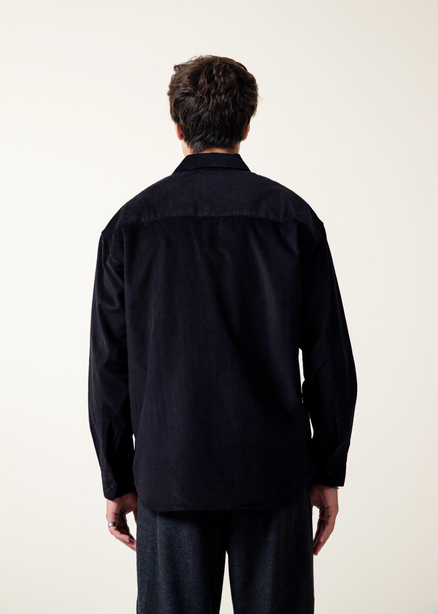 corduroy Casual Shirt in Black