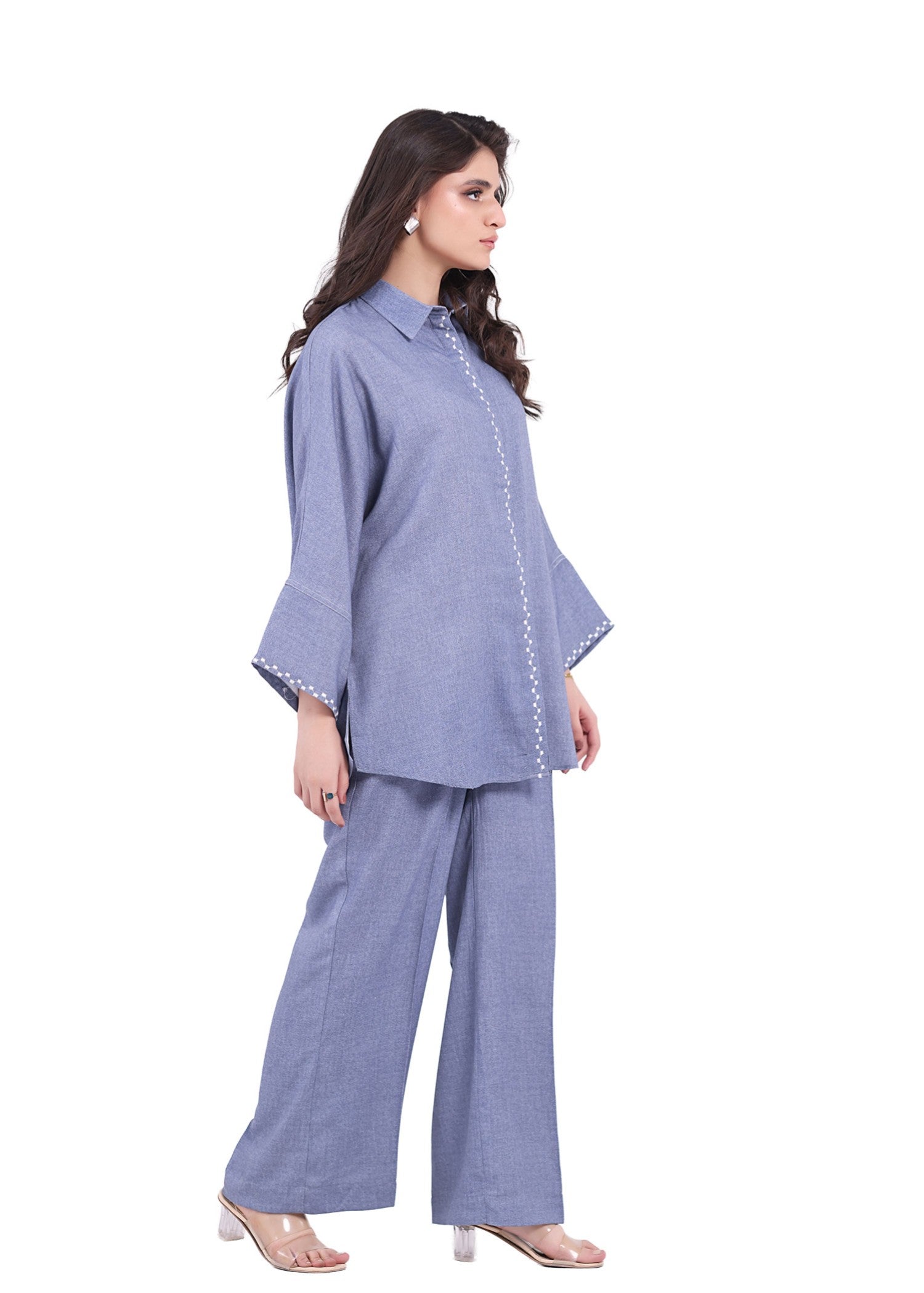 denim Co Ord Sets in Royal blue
