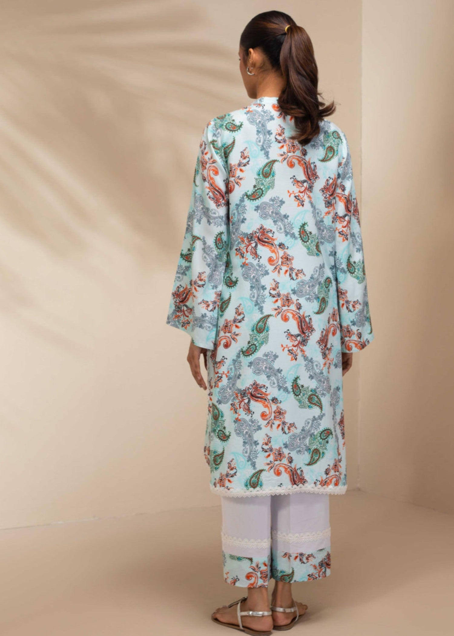 cotton Kurta Set in Sky blue