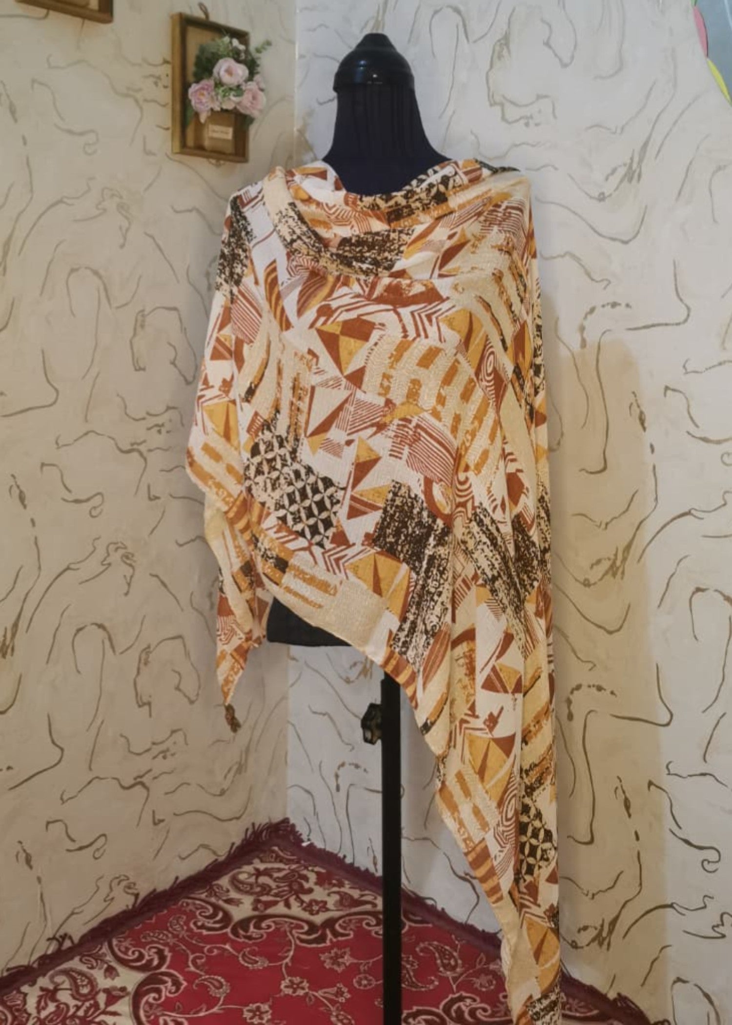 Scarf in Bronze orange, chocolate brown Color by - Trendy Women Scarf XMM8665