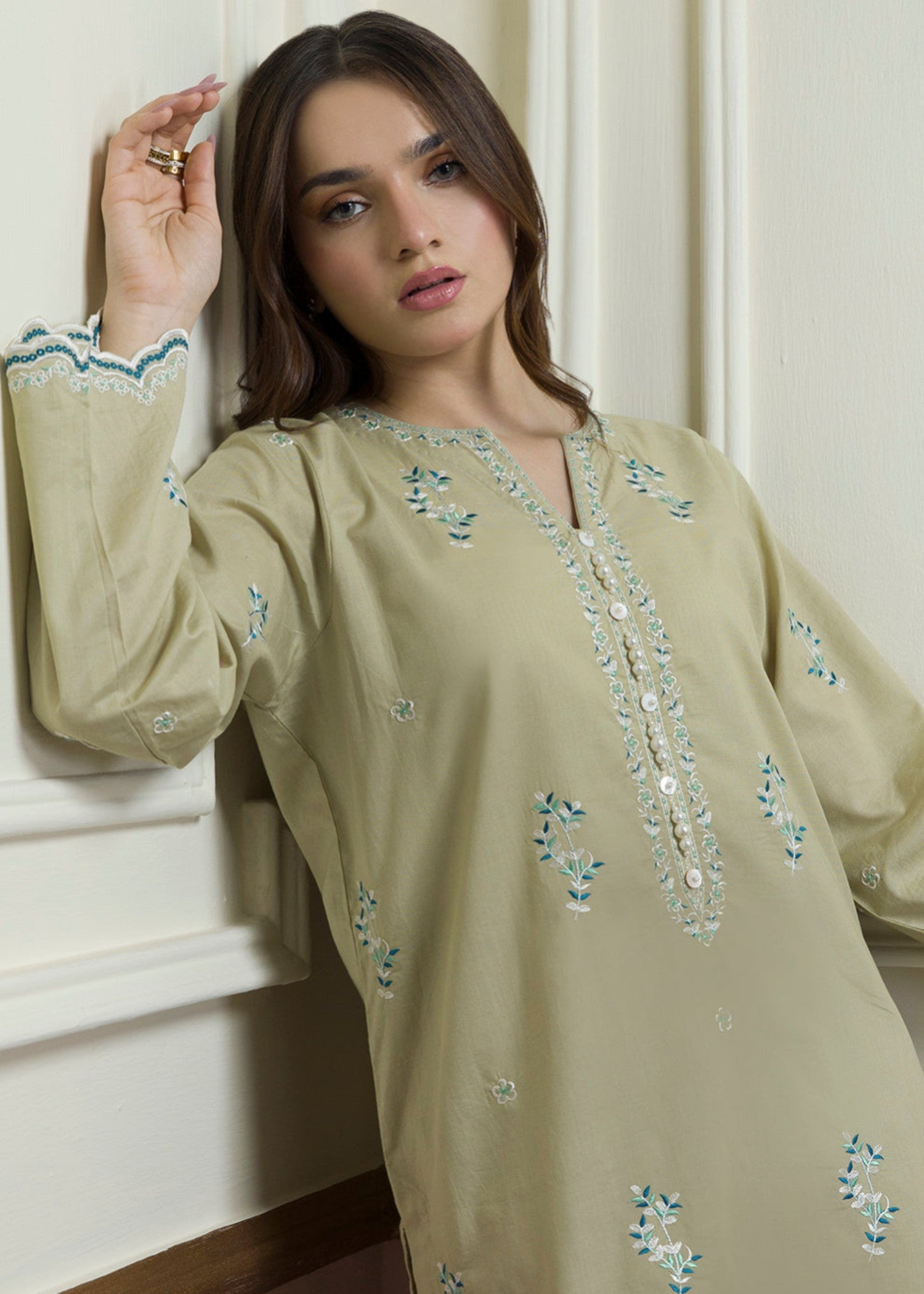 cambric Co Ord Sets in Beige