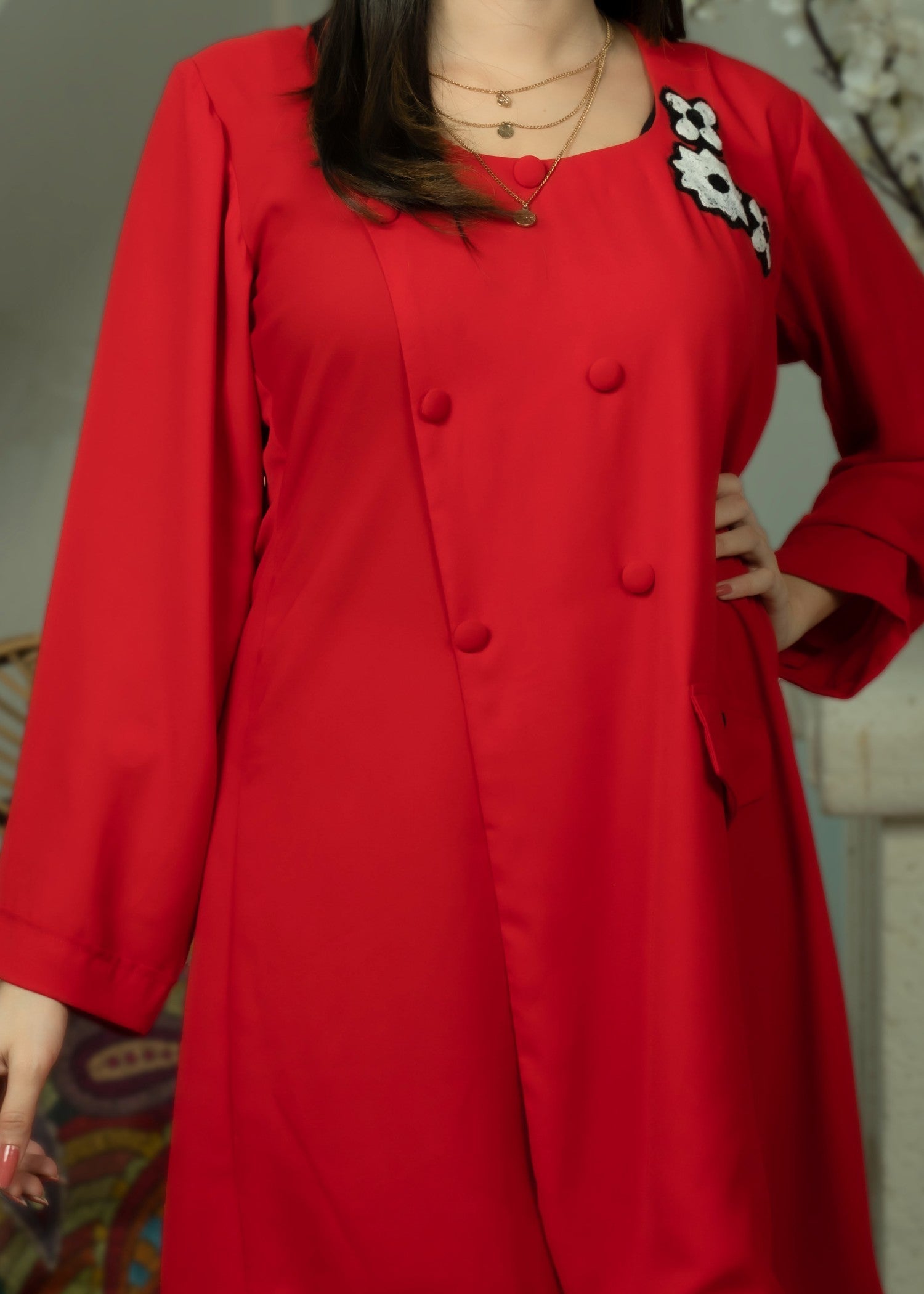 georgette Co ord Sets in Blood red