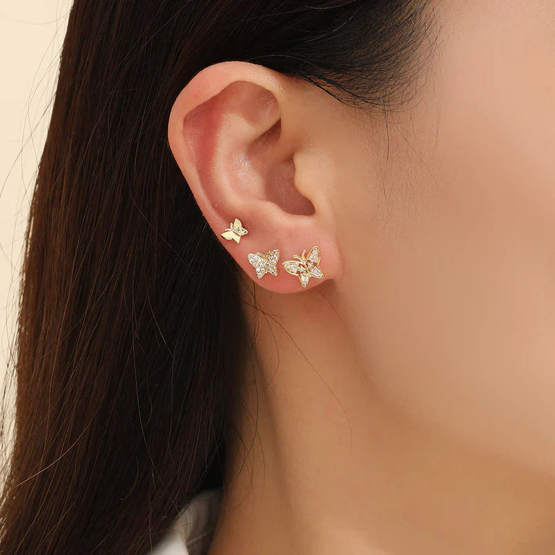 Studs in Gold, white Color by - Trendy Women Studs MYG8525