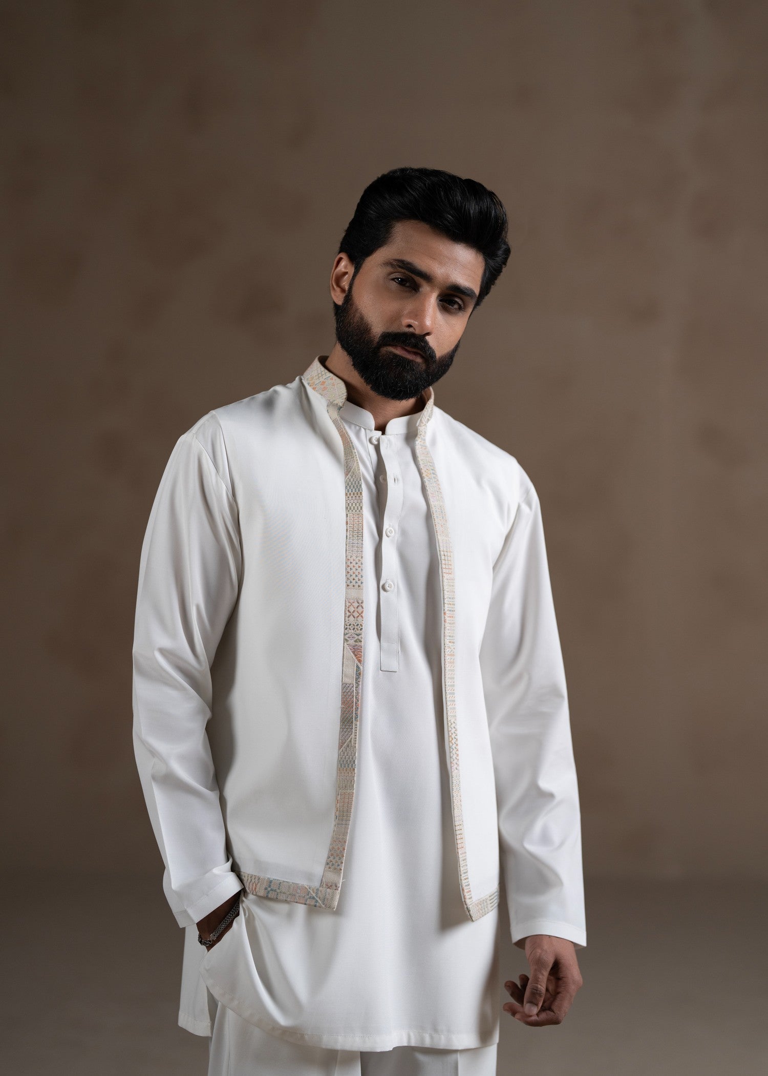 pure boski Waistcoat in Off-white